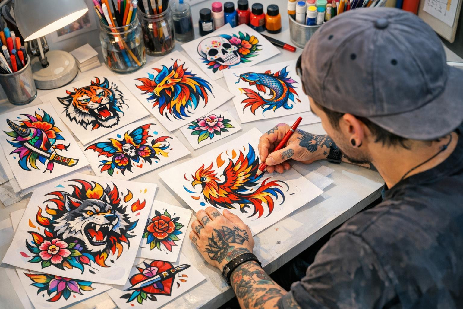 Extra colored, custom colored tattoos  give the body more than just an image - they carry personality, meaning and style. Each design comes from a well thought-