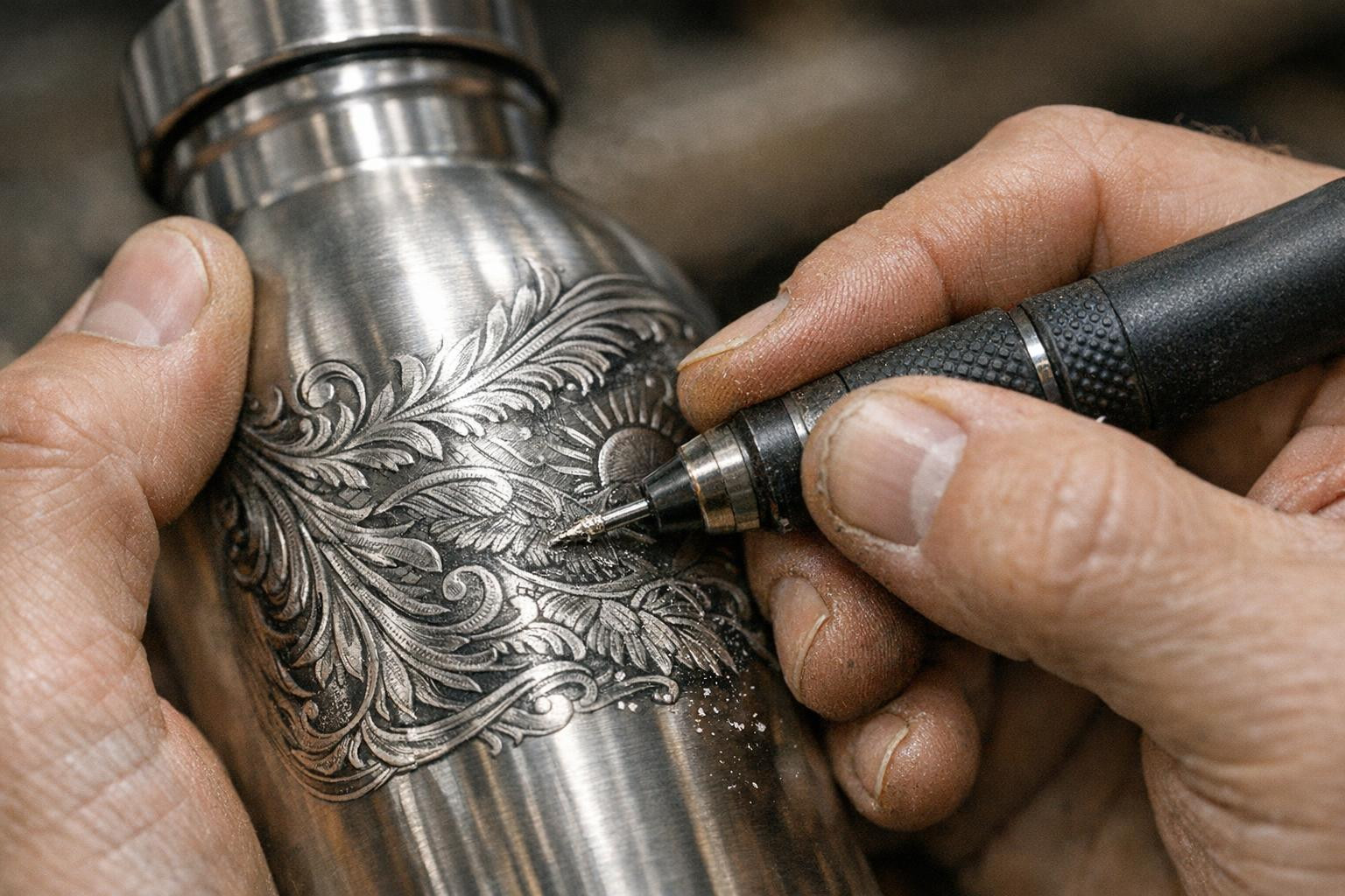 Make a thermal bottle unique and user-friendly  < Personal engraving  provides an elegant and permanent way to mark a thermal bottle: name engraving adds a p