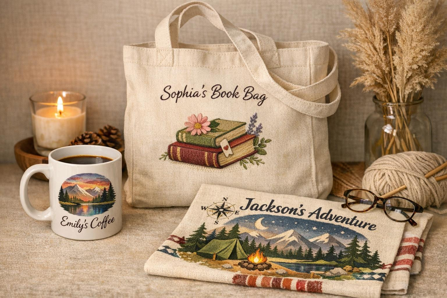 Convert each gift to personal and memorable     Personal gift  brings together emotion and practicality: the name of the gravel at the morning coffee point, cus