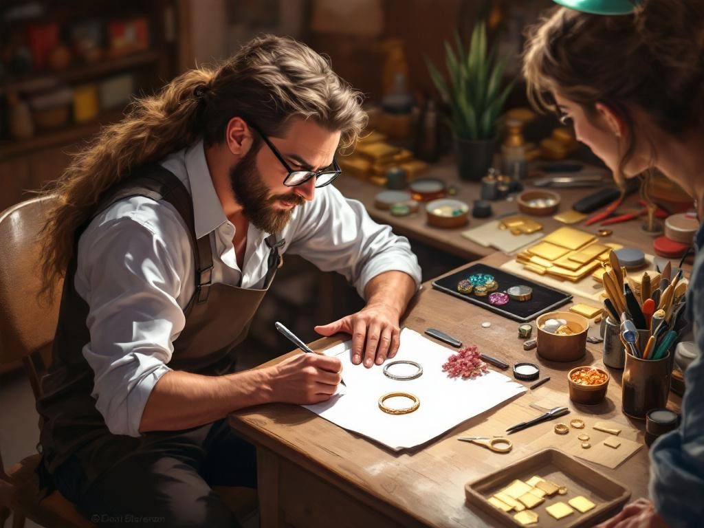 Personal order  highlights the process of creating a unique engagement ring, which starts with an idea and ends with a ring that is made exactly according to yo