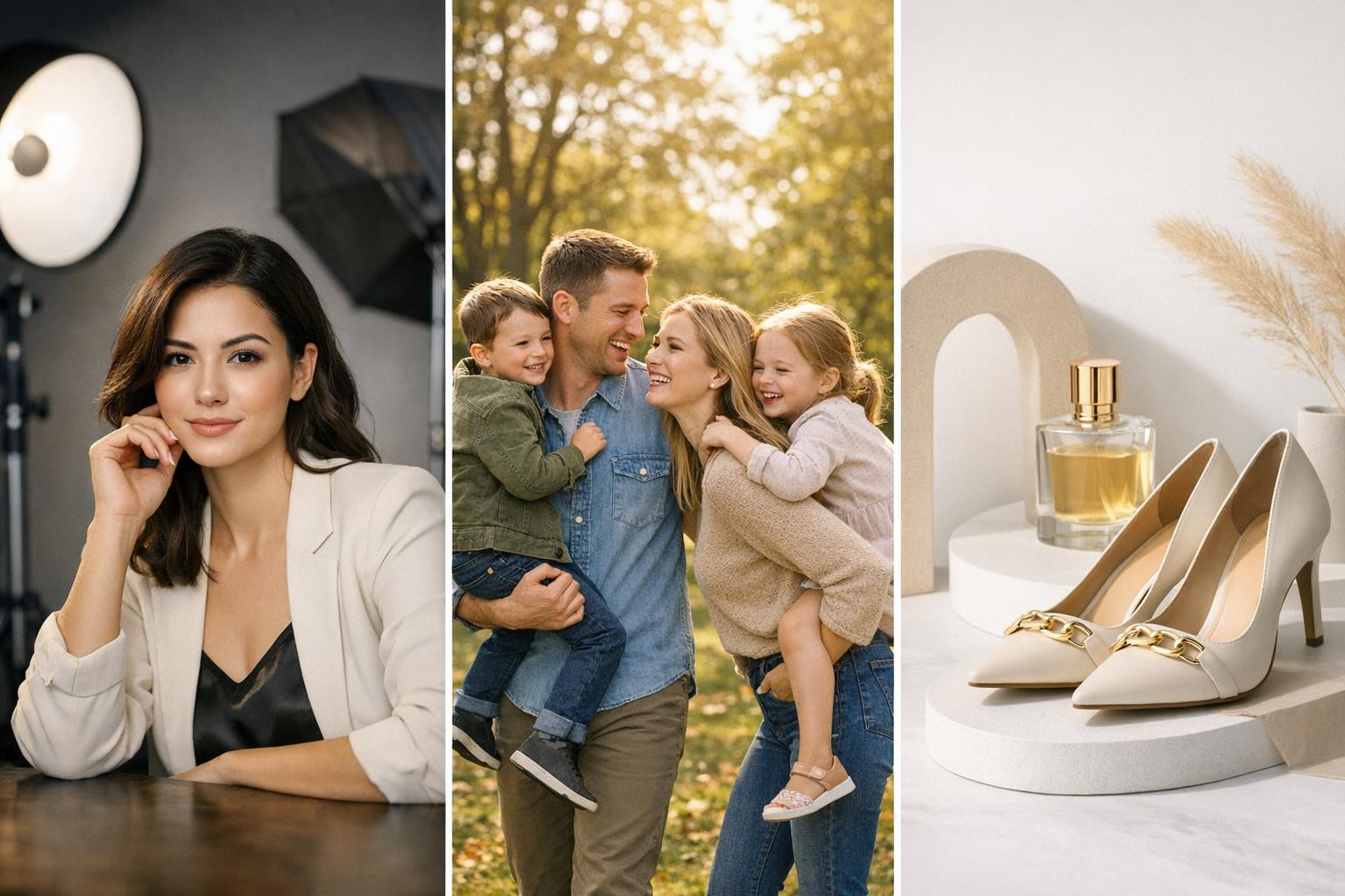 Full service photography that creates value and emotions   << Studio session idest and  external session idest to professional  product photos en - a pers