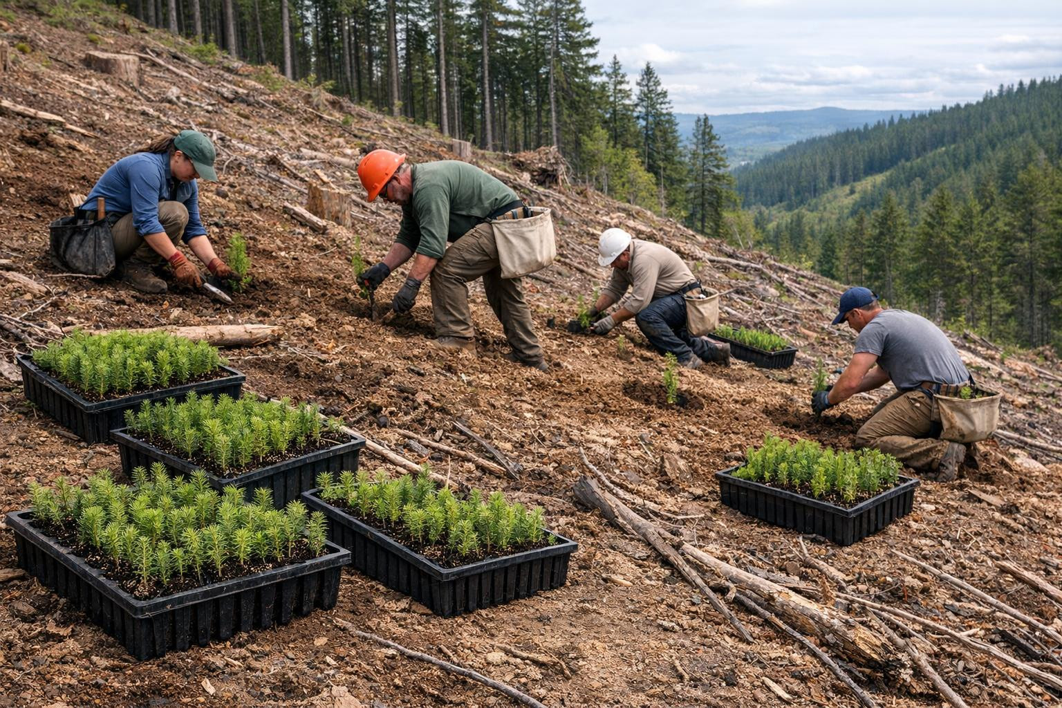 Full solution for forest innovation : high-quality seeds and plantations and professional planting work to ensure rapid, durable and economically efficient rest