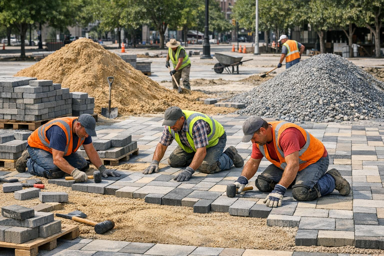 The construction and paving of placards that last     The construction and paving of placards   ensures a structured, safe and comfortable surface for both priv