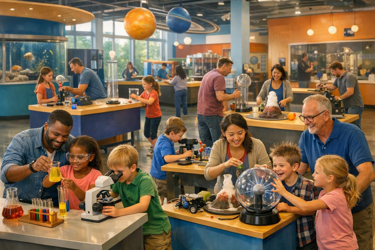 Identification, learning and fun in activities    < Practical Research Centre  offers a new generation of education and leisure services, where science becom