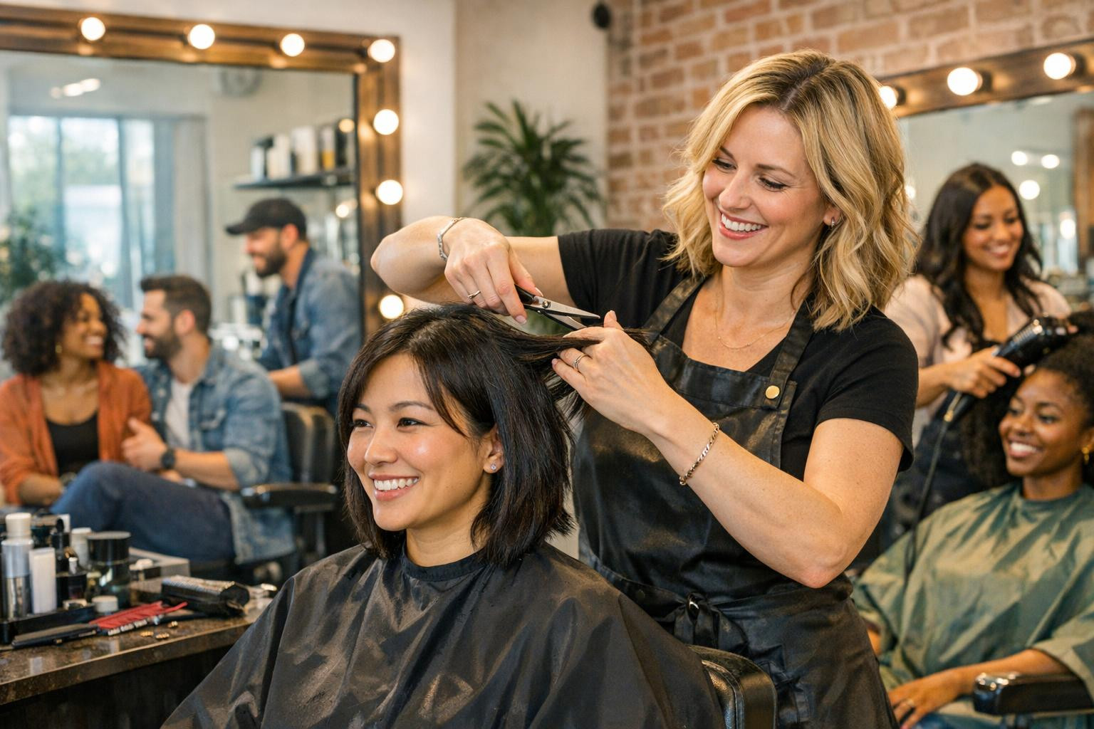 Clear and personalised haircut for each lifestyle     Hair cutting  combines precision and personal approach: we cut according to the length of the hair, facial