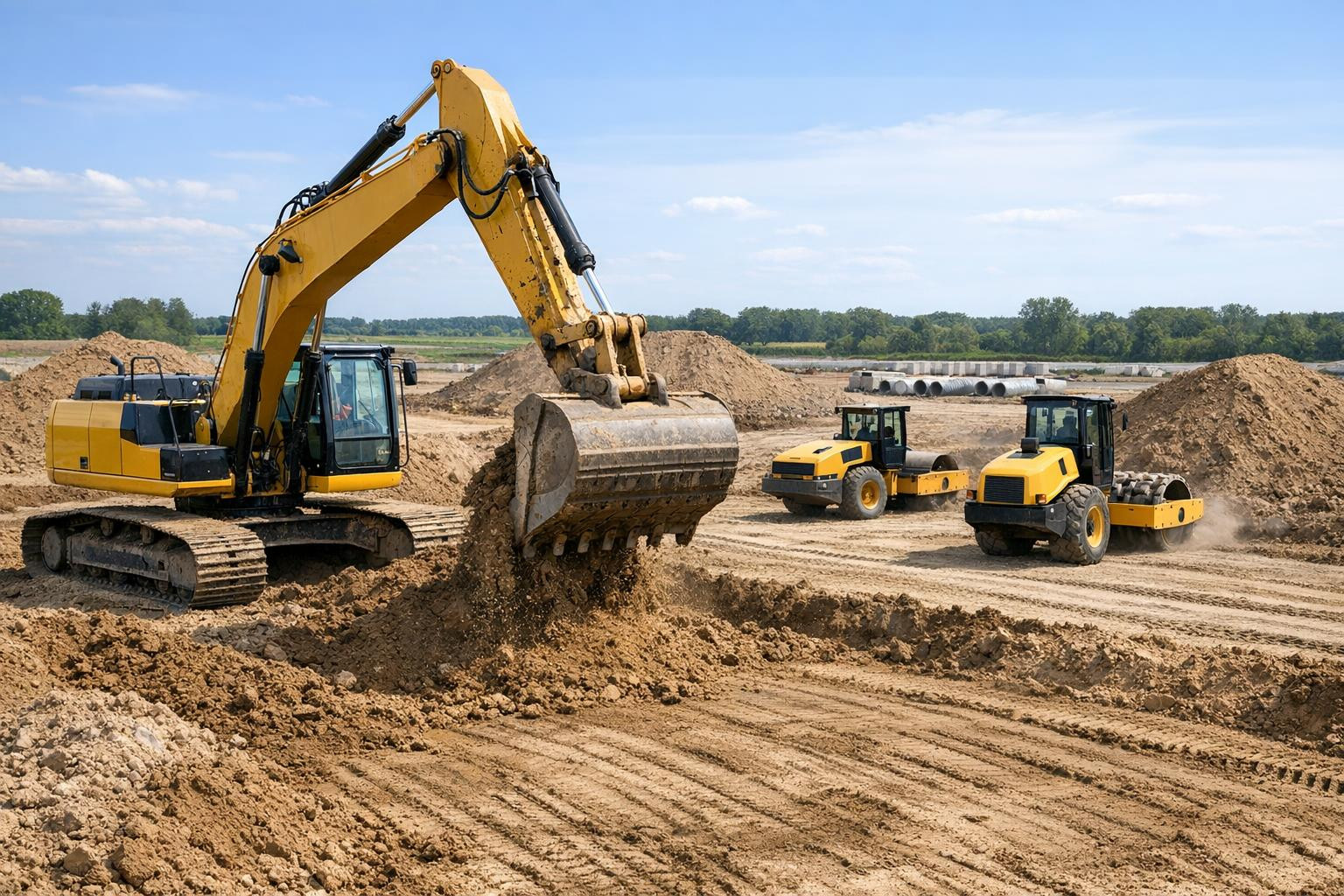 Land preparation  ensures smooth start-up of the construction project: accurate tread path, correct drainage and uniform equilibrium provide the basis for each 