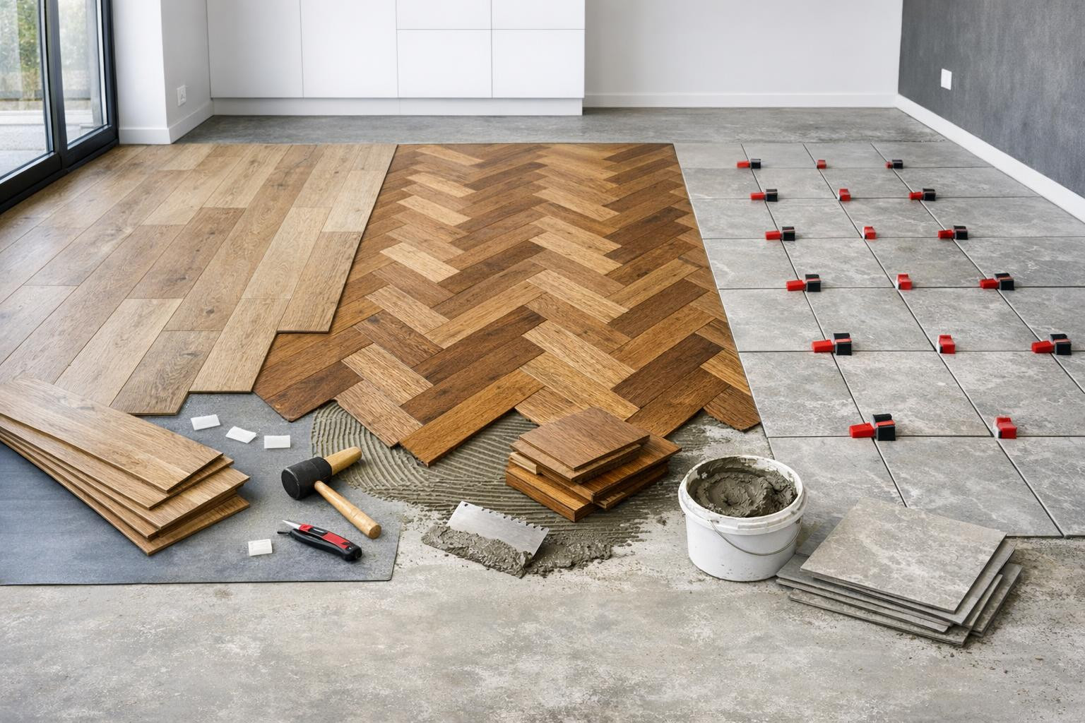 A comprehensive solution for high-quality floor    < Floor preparation   is the base of any durable floor: the right moisture barrier, the level of the base 