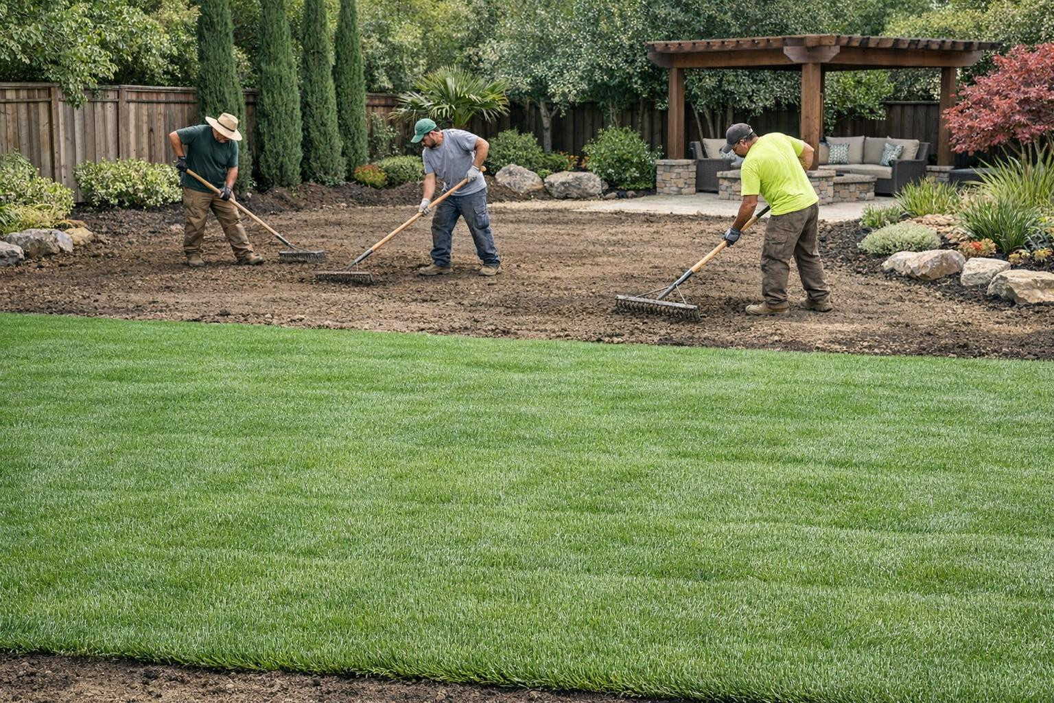 Living green area without long waiting    Maintained lawn gives immediate value to the property and changes the quality of leisure time - we offer a fast and re