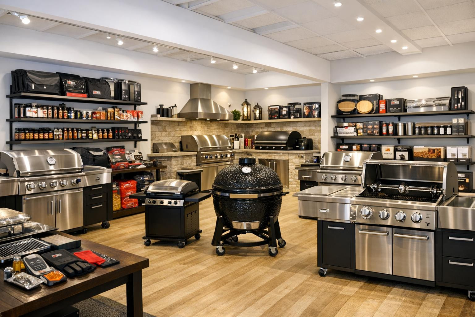 Everything needed for grilling in one place:  wide range of premium kamado grills, high quality grill accessories, reliable coal and fuel, and original spare pa