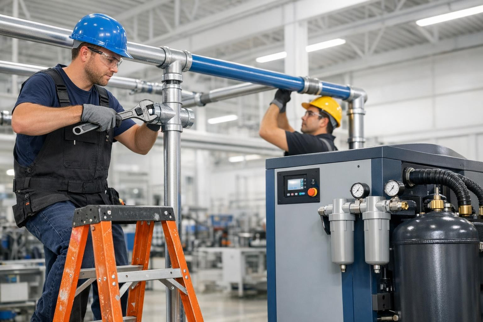 Pressure air systems that keep production moving     Pressure air systems   are the nerve centre of the production plants: a steady supply of air and stable pre