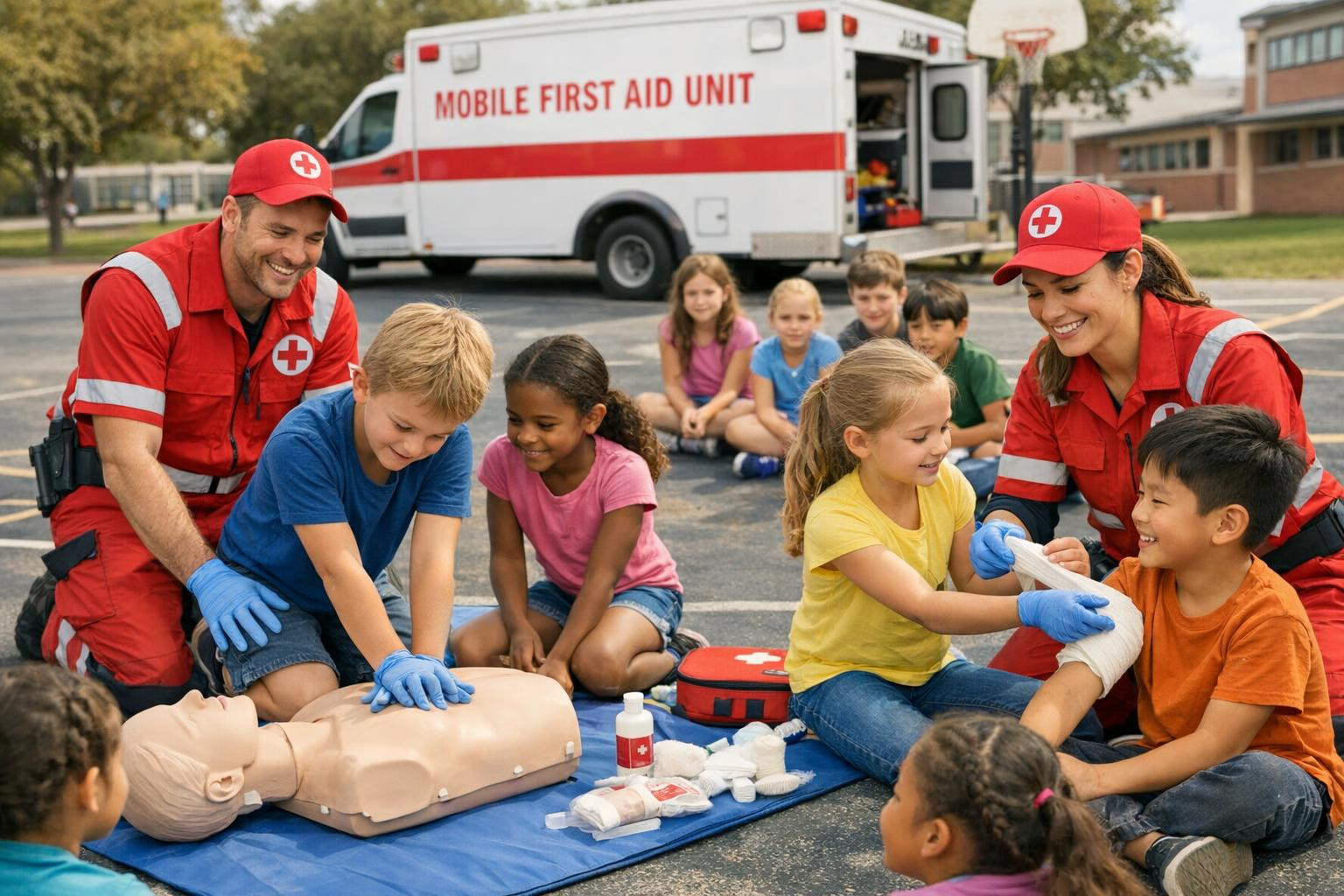 Preventor Ambulance   brings kindergarten help directly to schools and events - free, practical and playful. The on-the-spot training is adapted to different ag