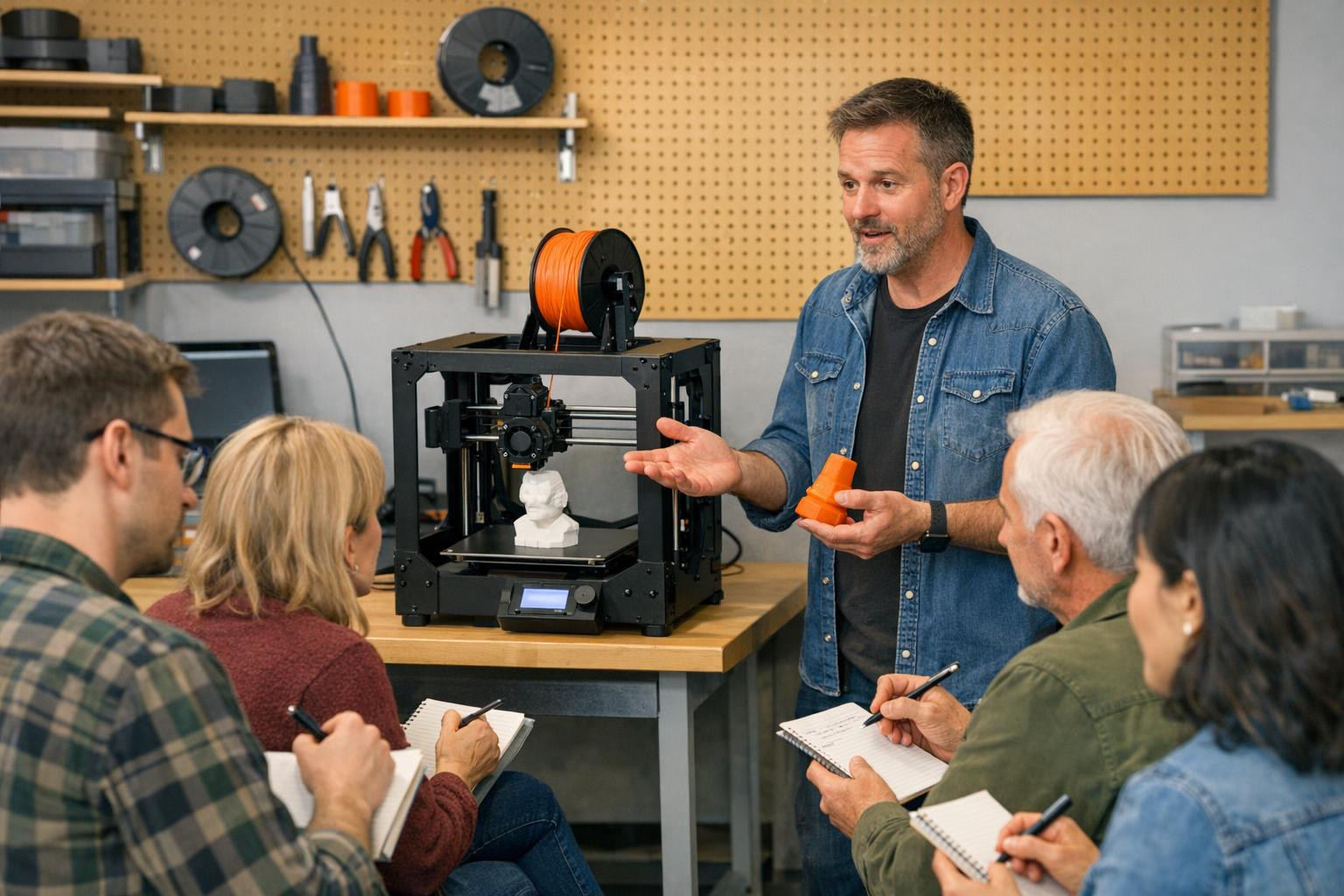 Print training  gives the team clear skills for independent, efficient and secure 3D printing from setting to quality control. The training combines practical w