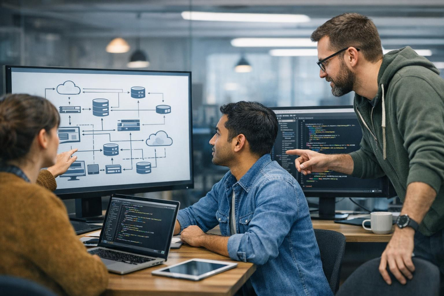 Product development, which leads from the idea to real use    Product development  offers an end-to-end approach that combines business strategy, system archite