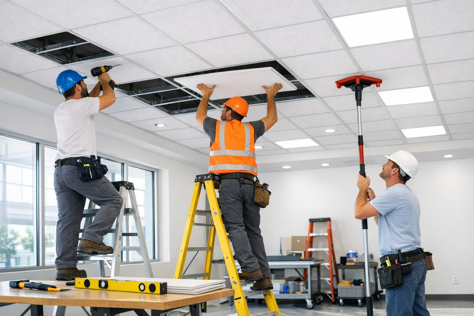 Installation of ceiling   brings room for elegant finishing, better lighting and flexible interior design. The service is intended for those who assess aestheti