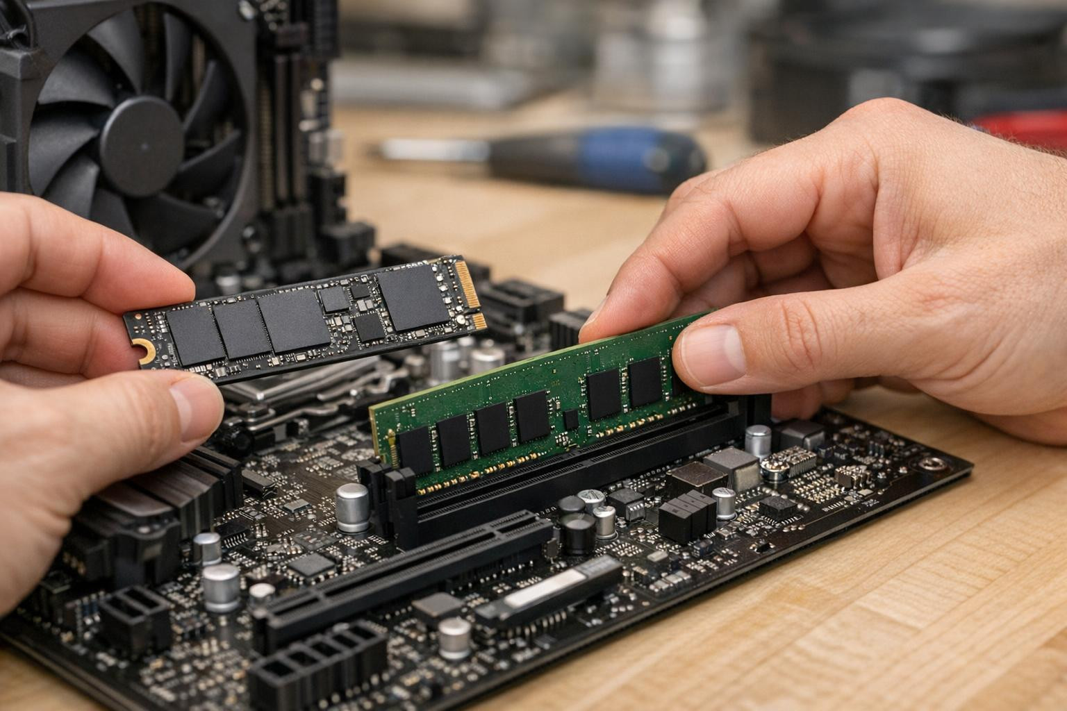 The change of components restores computer performance and extends ...