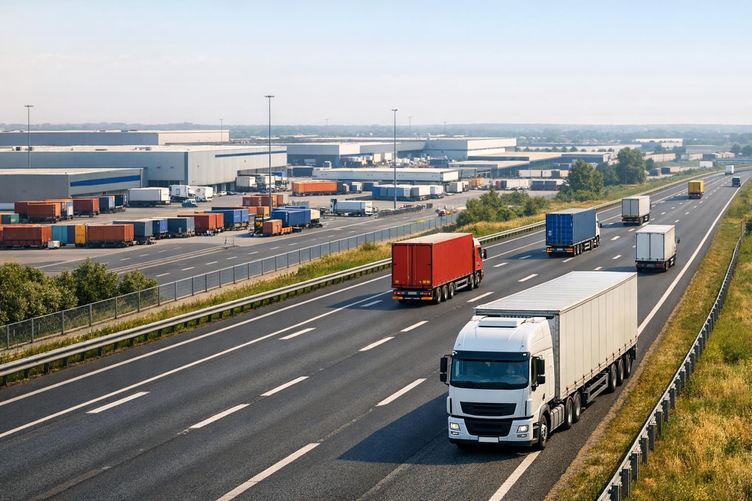 Road freight forwarding, which brings goods to periphery and city centres in a timely manner    Road freight forwarding combines precise transport arrangements,