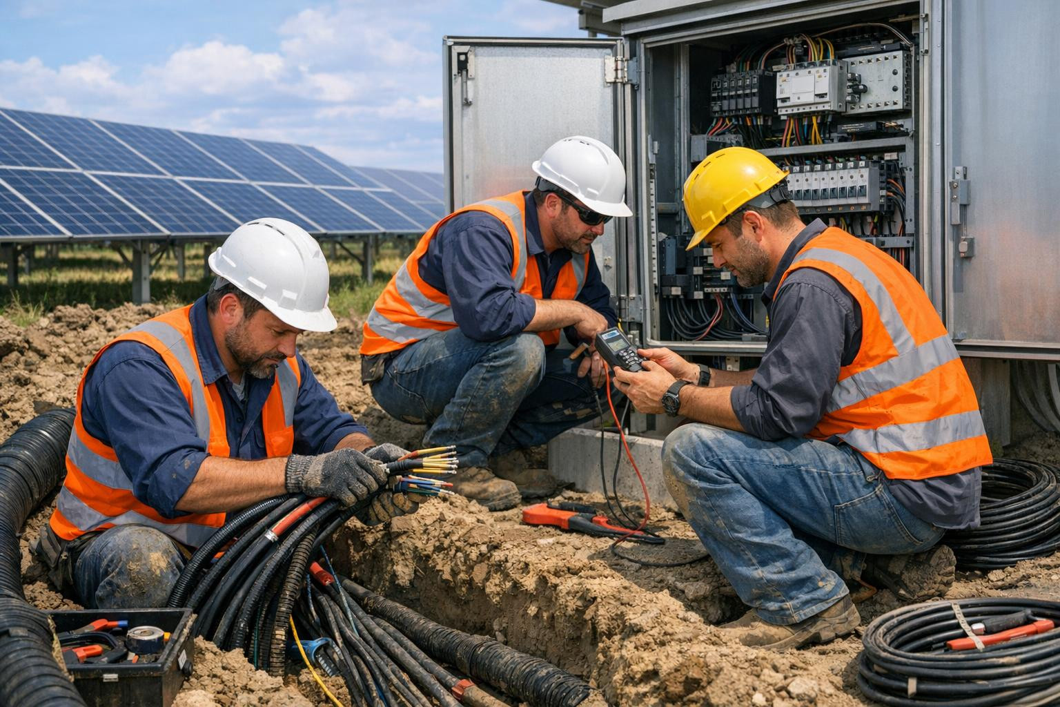 Religible electrical and cable works for solar parks   The electrical and cable works of solar parks  cover everything from cable inspection and installation to