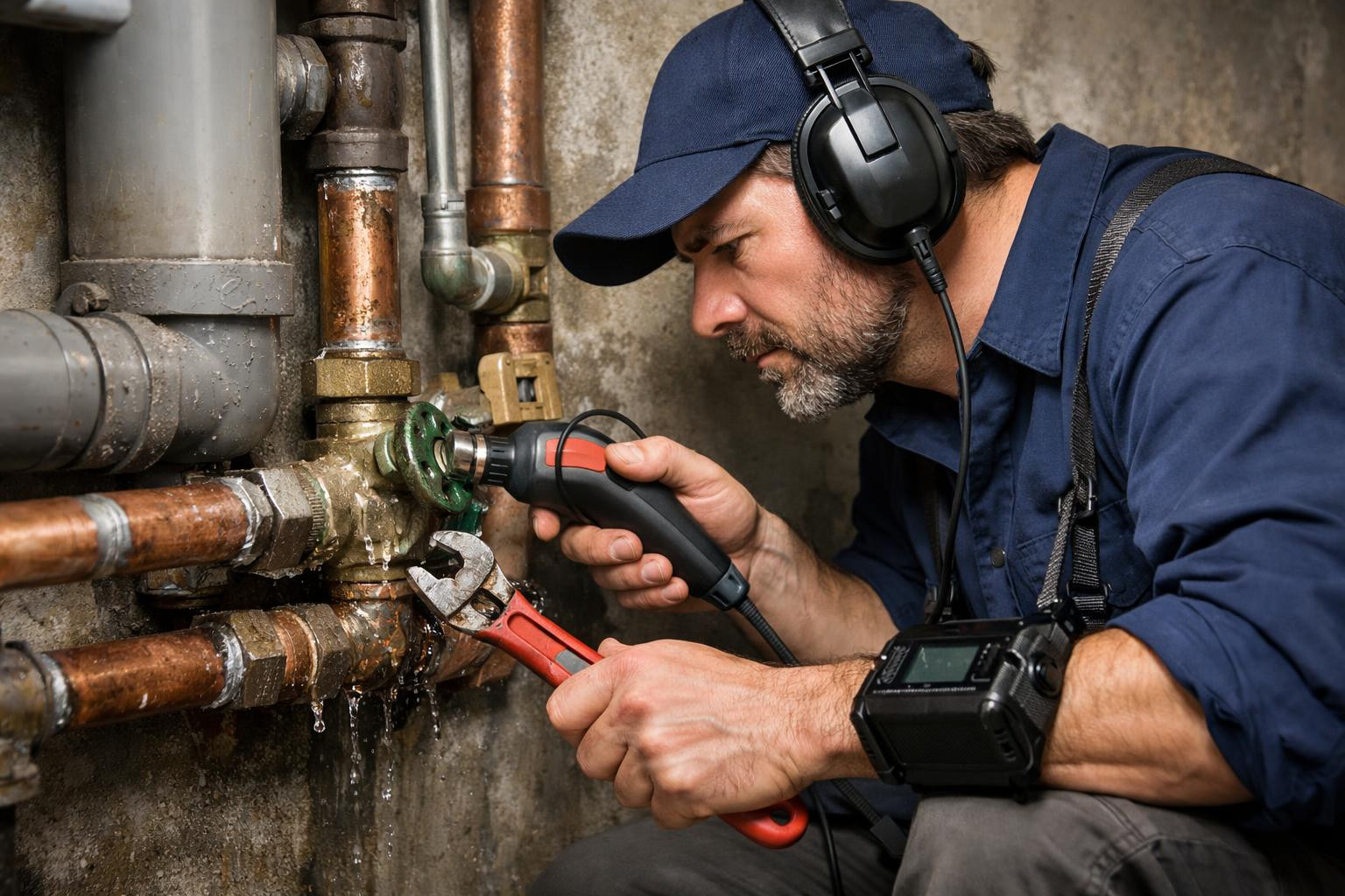 Detecting rapid leakage saves time, money and nerves   < Detecting leakages  and  pipe repair  is not just a response - it is an investment that prevents gre