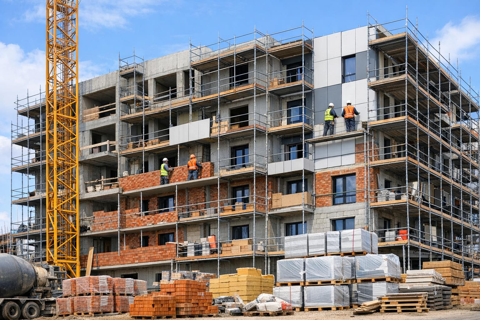 Professional approach to the construction of apartment buildings    < The construction of apartment buildings   requires precision, durability and long-term 