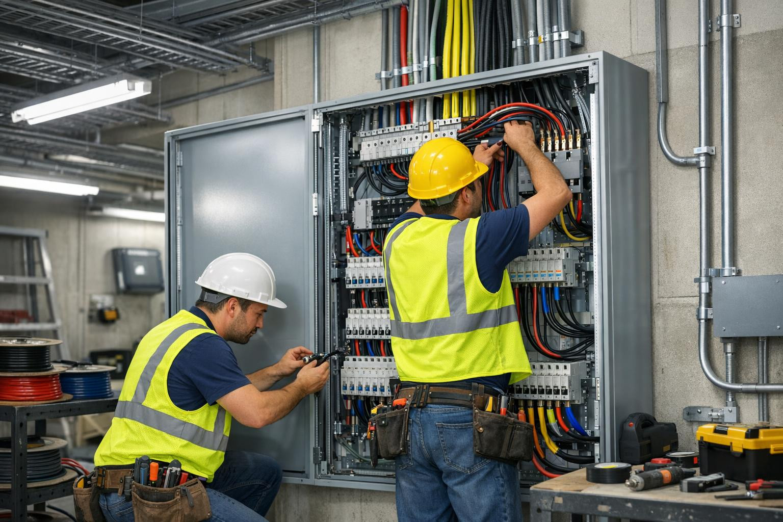 Full electrical solutions that ensure reliability and safety   << Distribution centres design ,  distribution centres installation ,  electrical installat