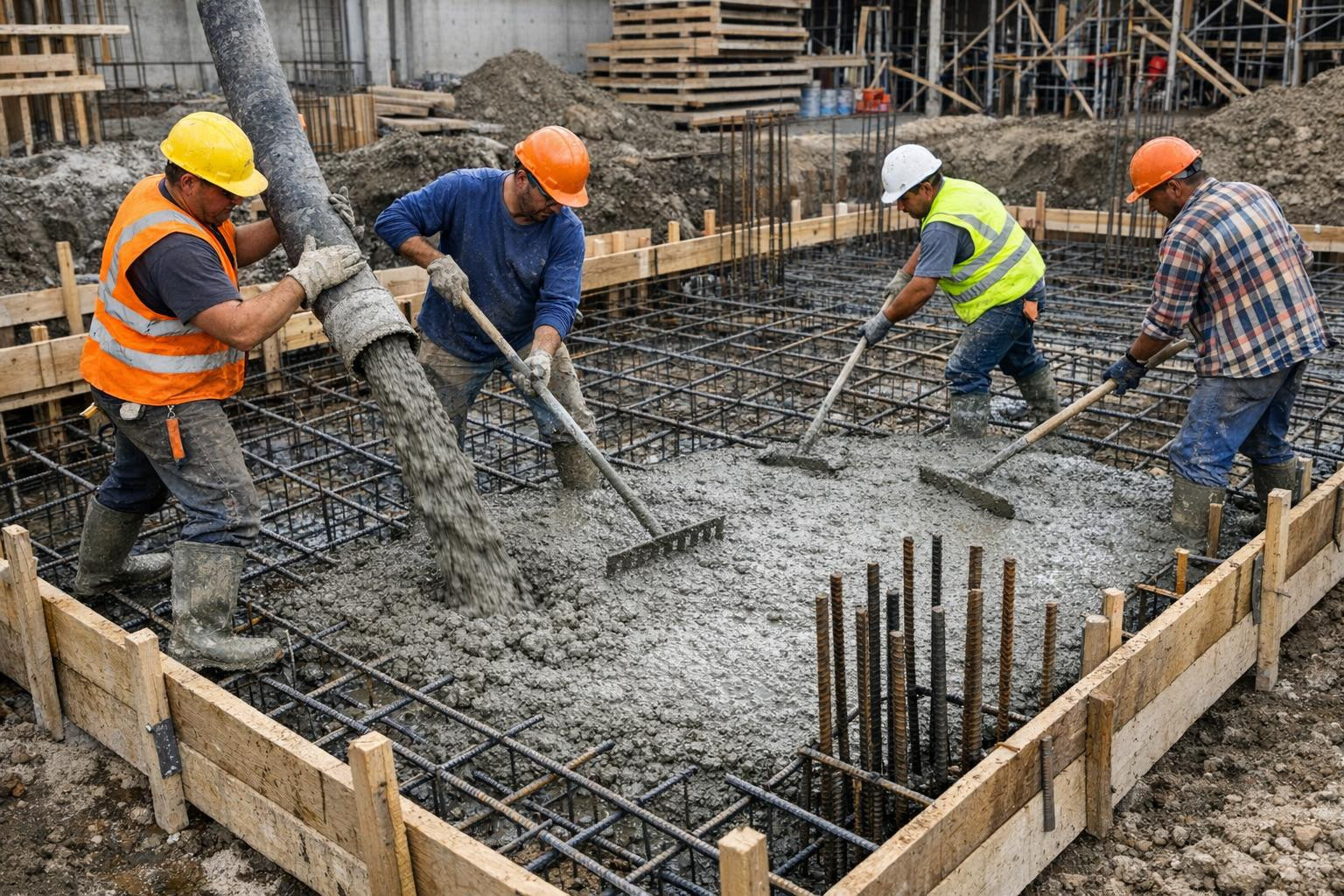 Foundation work  and  beton work  ensure the long-term stability of the building and protect the investment. Precise  instrumentation   and quality  instrumenta