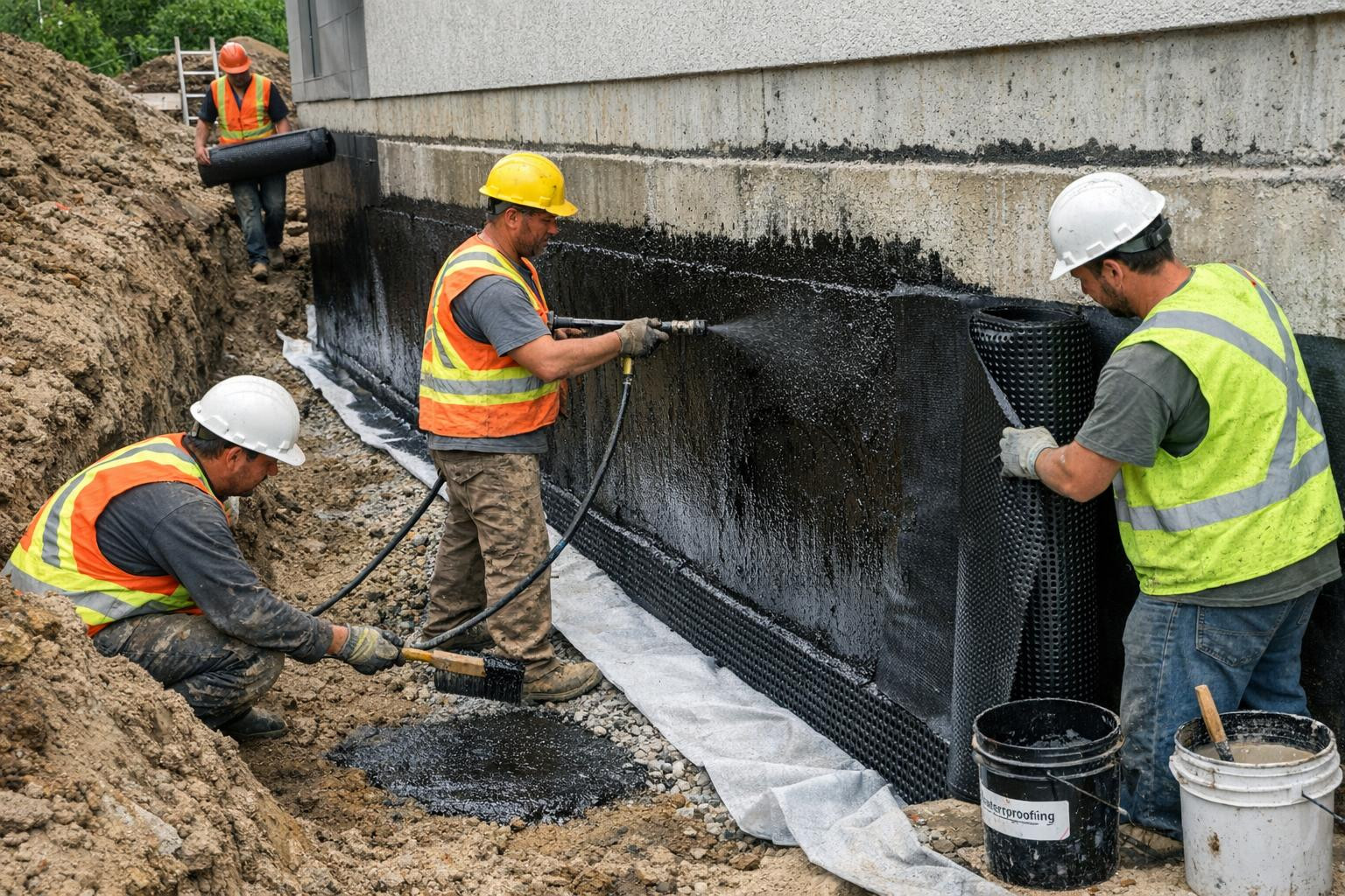 Hydroisolation of the foundation provides long-term protection ...