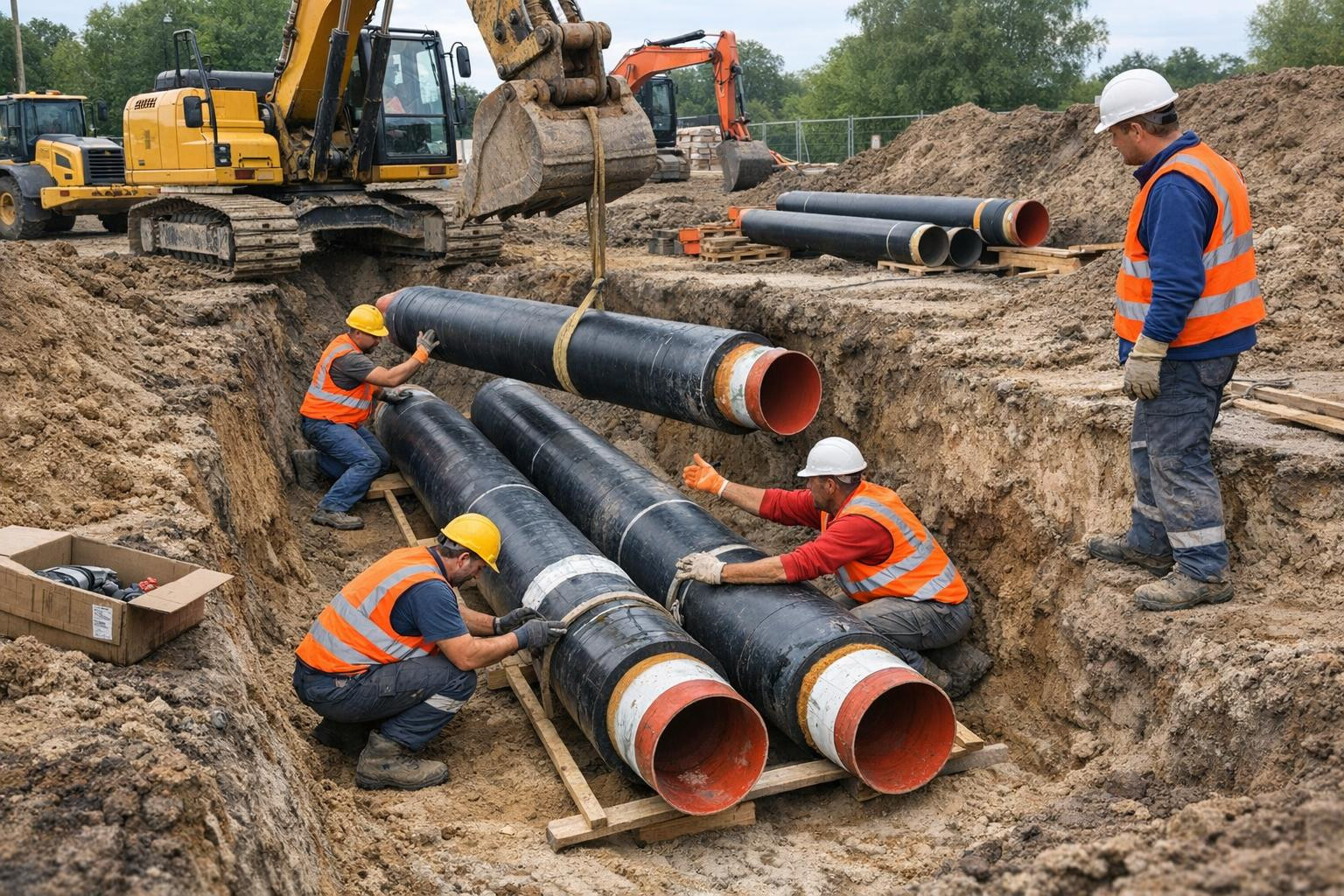 Heat lines construction that ensures an efficient and maintenance-free heating network    < Heat races  has the backbone of the heating system of everyday bu