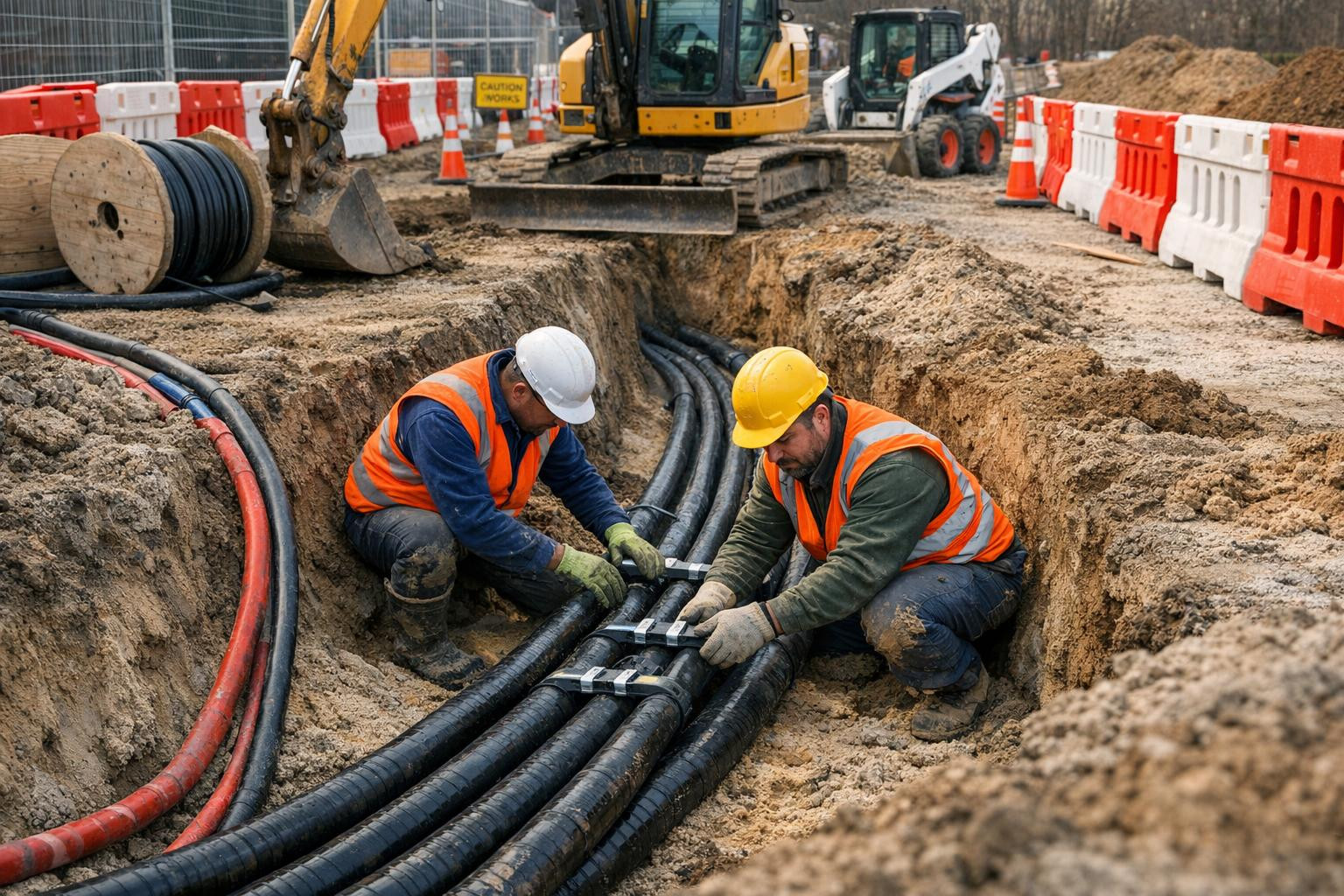 Secure and accurate installation of electric cables for each infrastructure project    Professional installation of electric cables ensures a smooth and reliabl