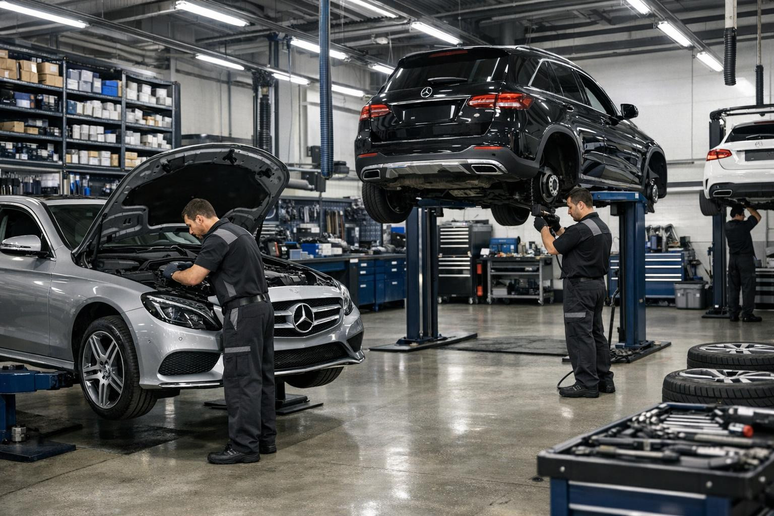 Professional maintenance, which keeps the vehicle safe and reliable     Mercedes‐Benz  as owner, aims at maximum vehicle life, driving safety and unintentional 