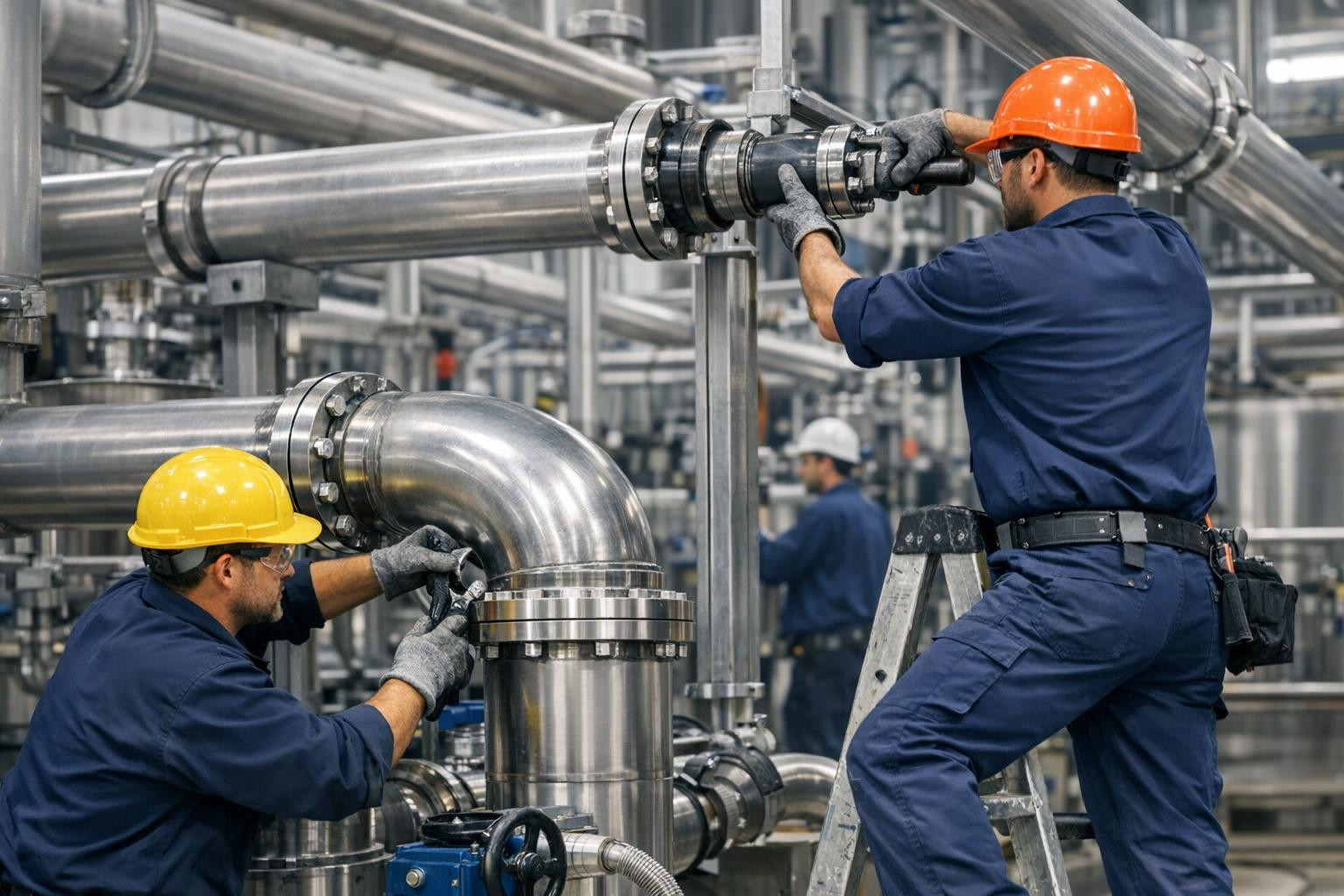 A reliable solution for compressed air, nitrogen and vacuum pipelines     Projection, supply and installation  ensures a stable and safe connection in productio