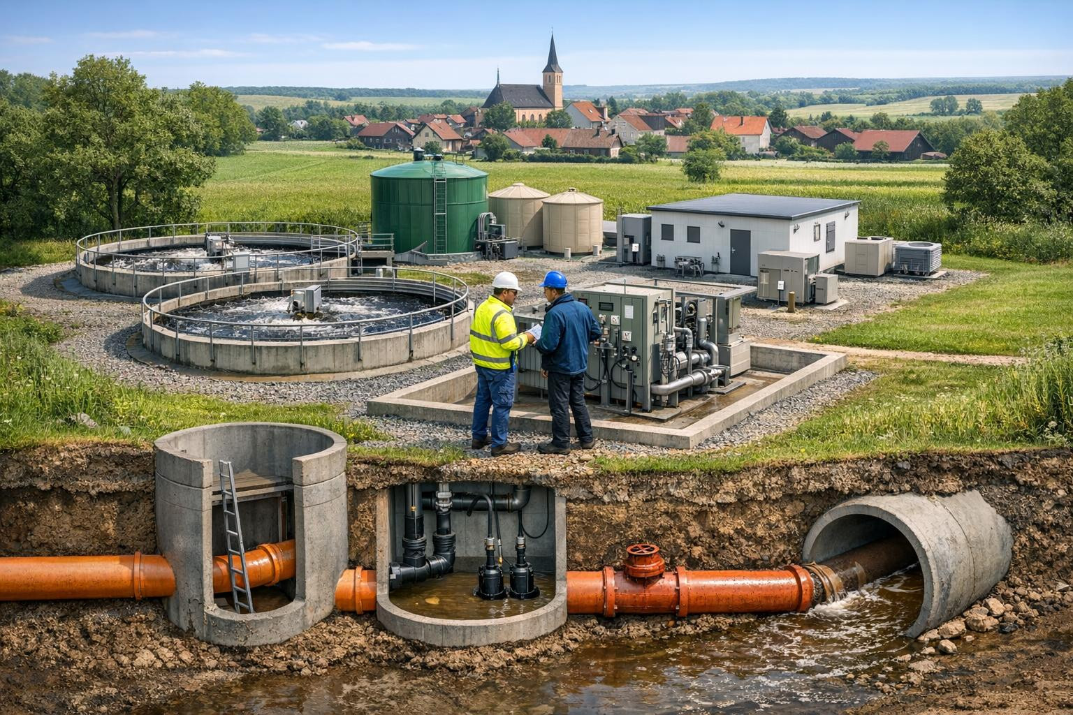 What is offered and to whom    Professional sewage service ensures safe and responsible waste water collection and waste water treatment for all those responsib