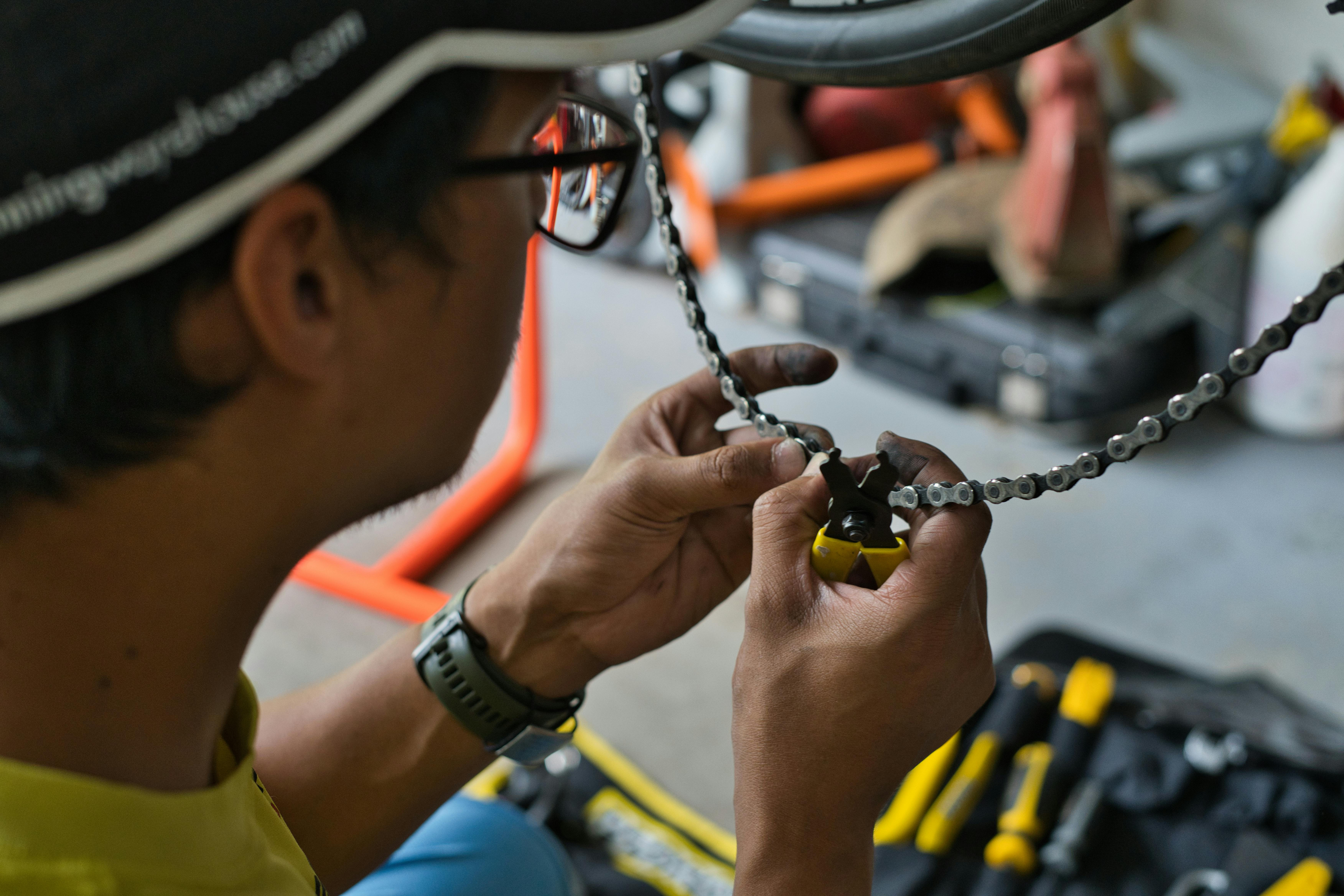 Bicycle maintenance  gives assurance that the bike technique works smoothly and safely on the most demanding route. Fast  fast repair  solves unexpected malfunc
