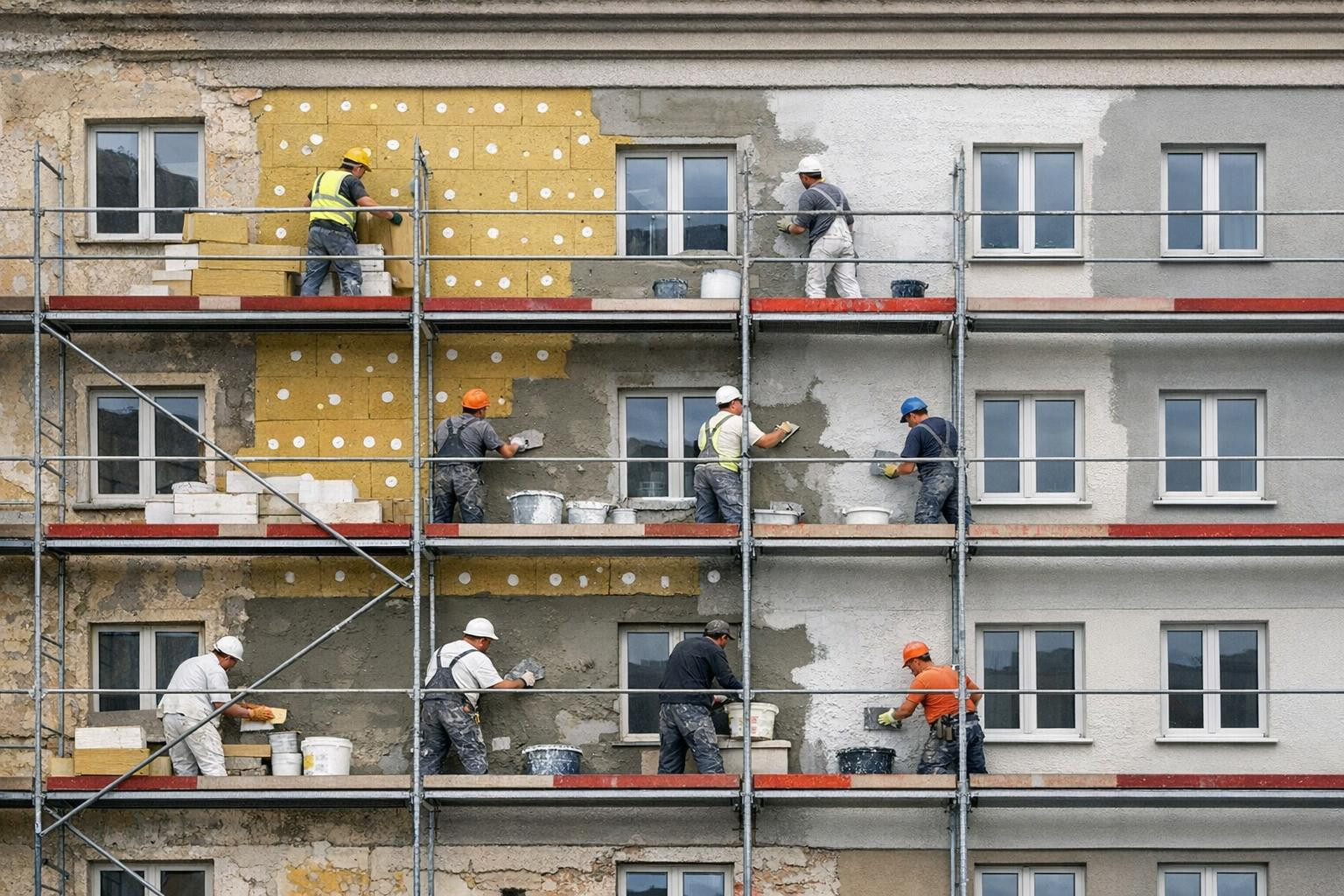 Why is the renovation of the facade important?    The renovation of the facade   improves the exterior appearance of the building, increases energy efficiency a