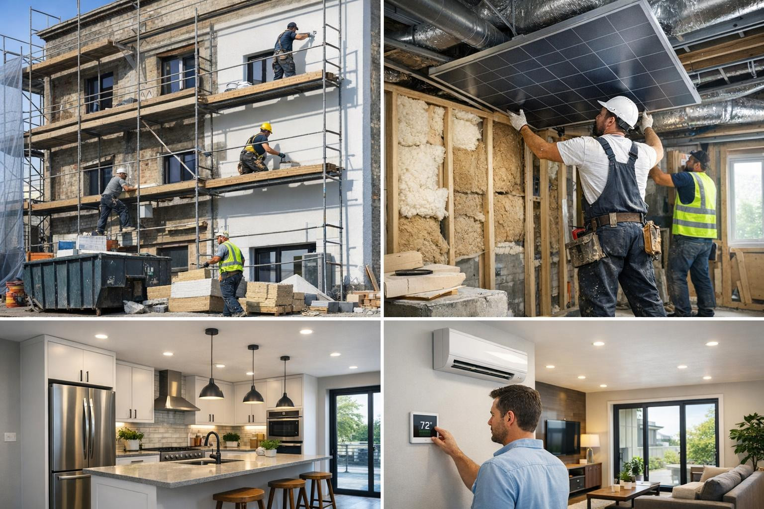 Buildings renovation combines modern facade renovation and thought-out ...