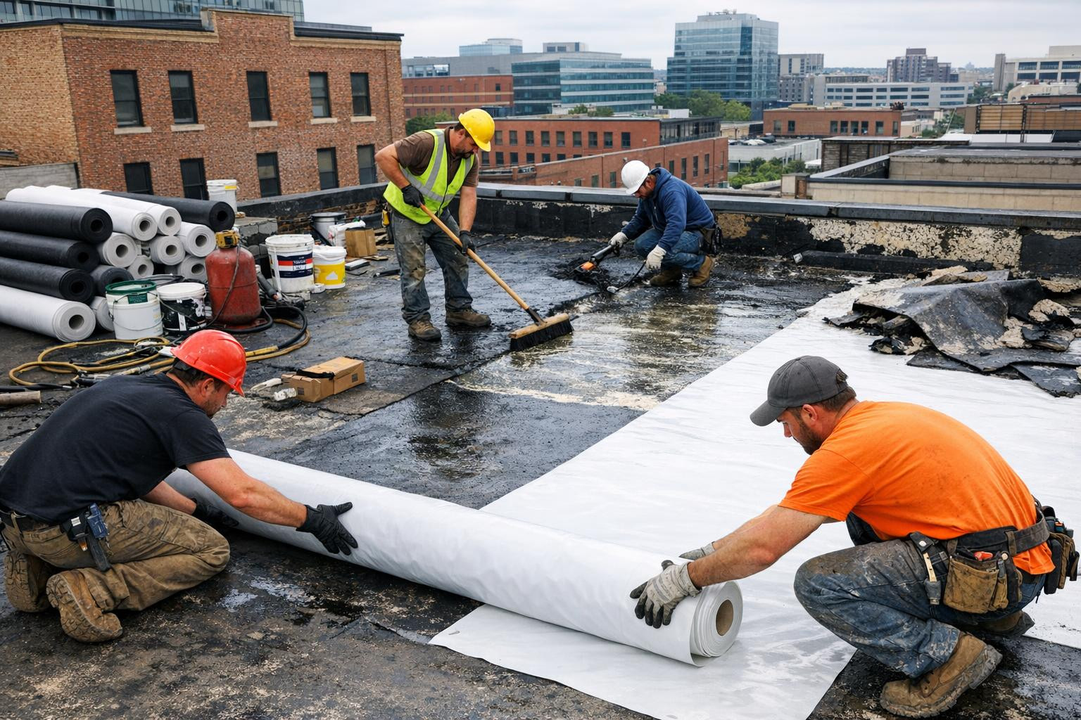 Renovation of the roof restores full waterproofness of the roof, ...