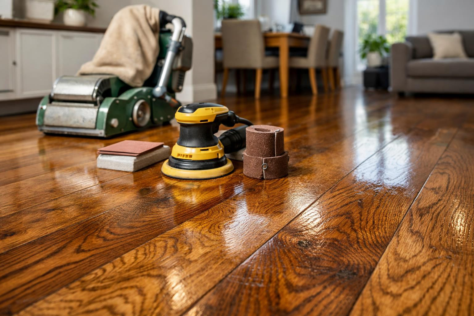 The renovation of wooden floors  gives home and business space users the opportunity to restore the original beauty of the floor, improve the durability and ext