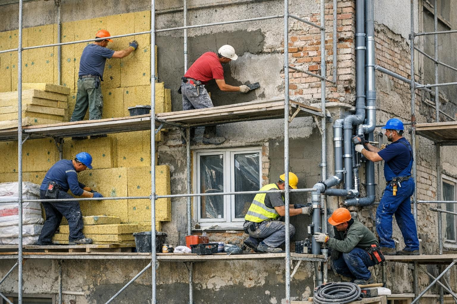 A comprehensive renovation solution combines renovation and reconstruction work with sanitary and pipe work, thermal work and facade work in order to improve th