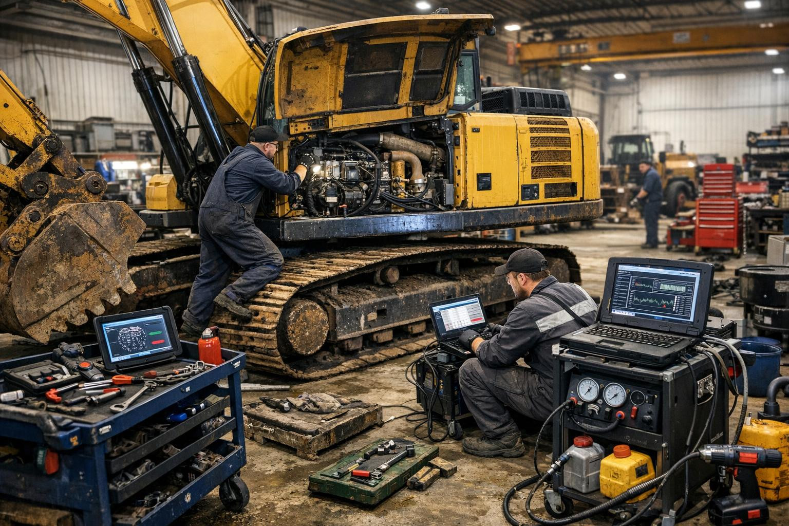 Reliable heavy-duty repair and preventive maintenance services for industry     Hard-duty repair  and regular  care   ensure that machines operate in a predicta