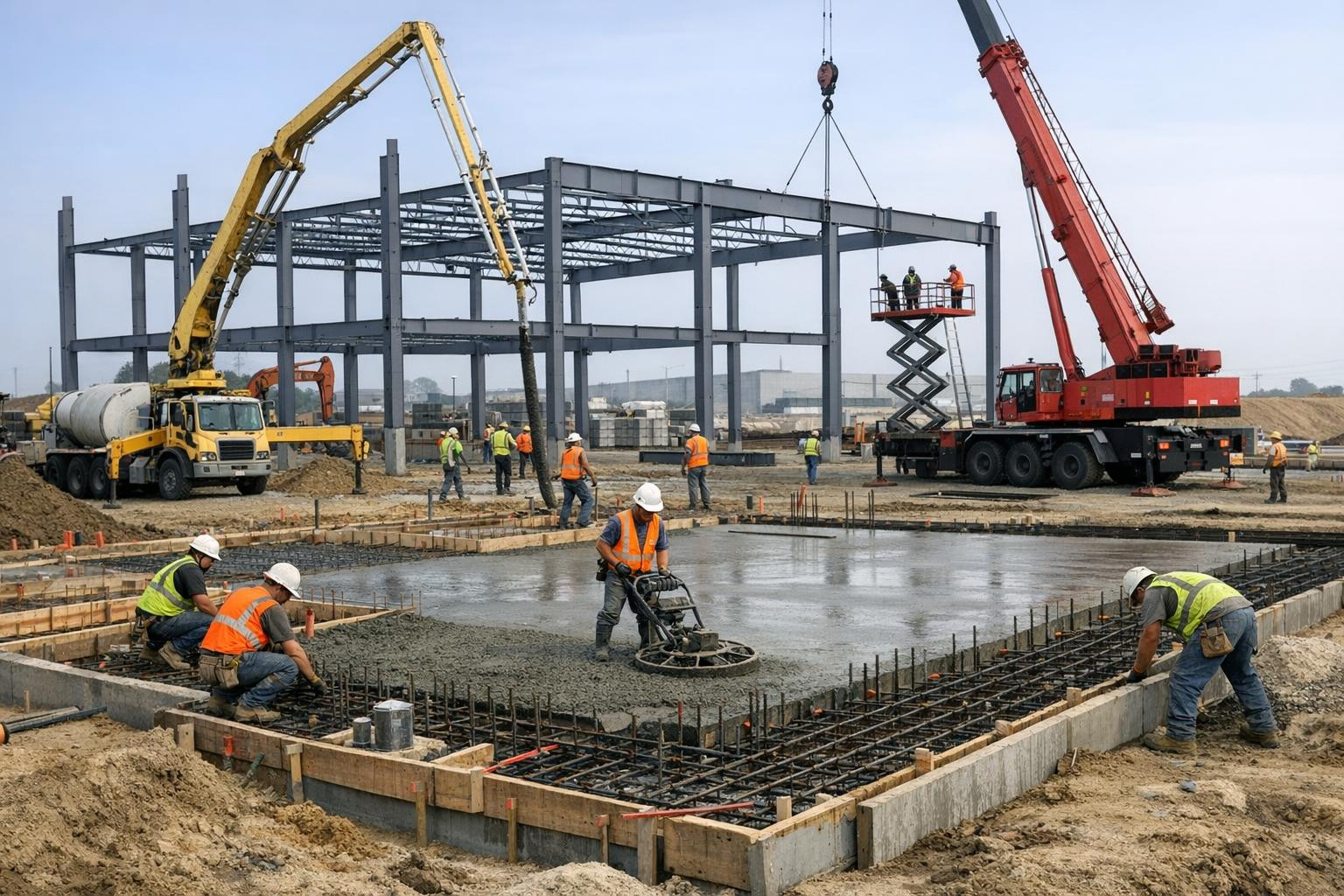 Resistant foundations and high-quality concreteing are the basis for the long-term and safety of each building.  Experienced team carries out the construction o