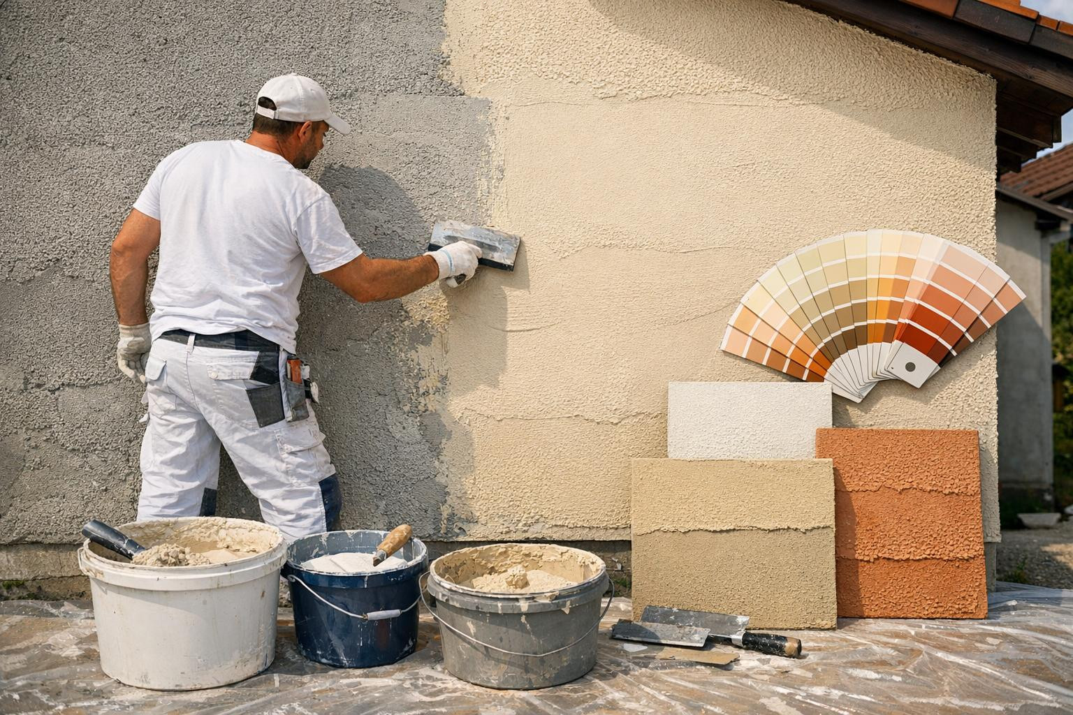 Anna's resilience and character - simple choice, permanent results    Krunds ,  finish plaster  ,  fassate paints  and  decorative plaster   create a complete s