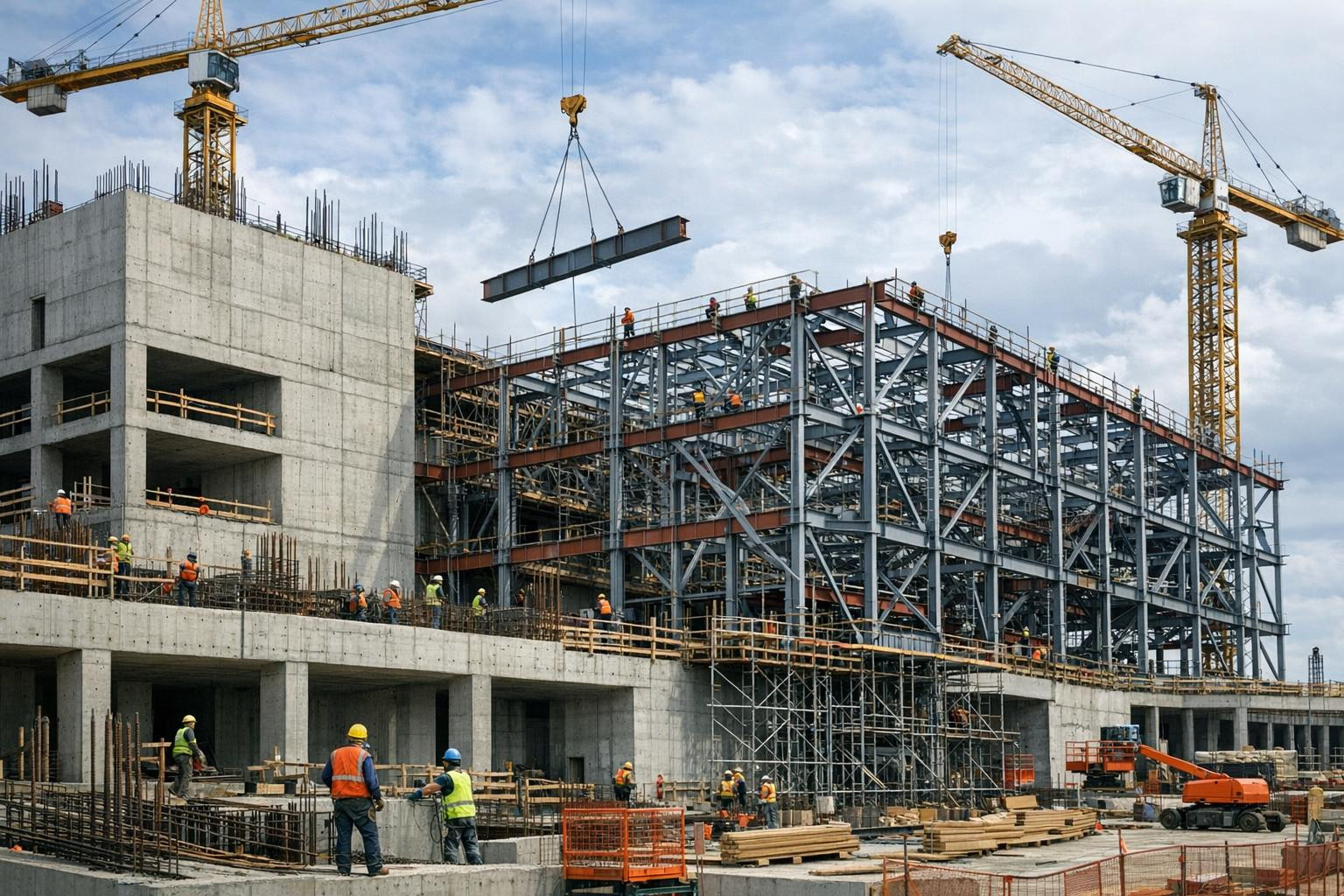 Reliable concrete and steel structures that generate a long-term value     The construction of foundations   and the execution of complex concrete facilities re