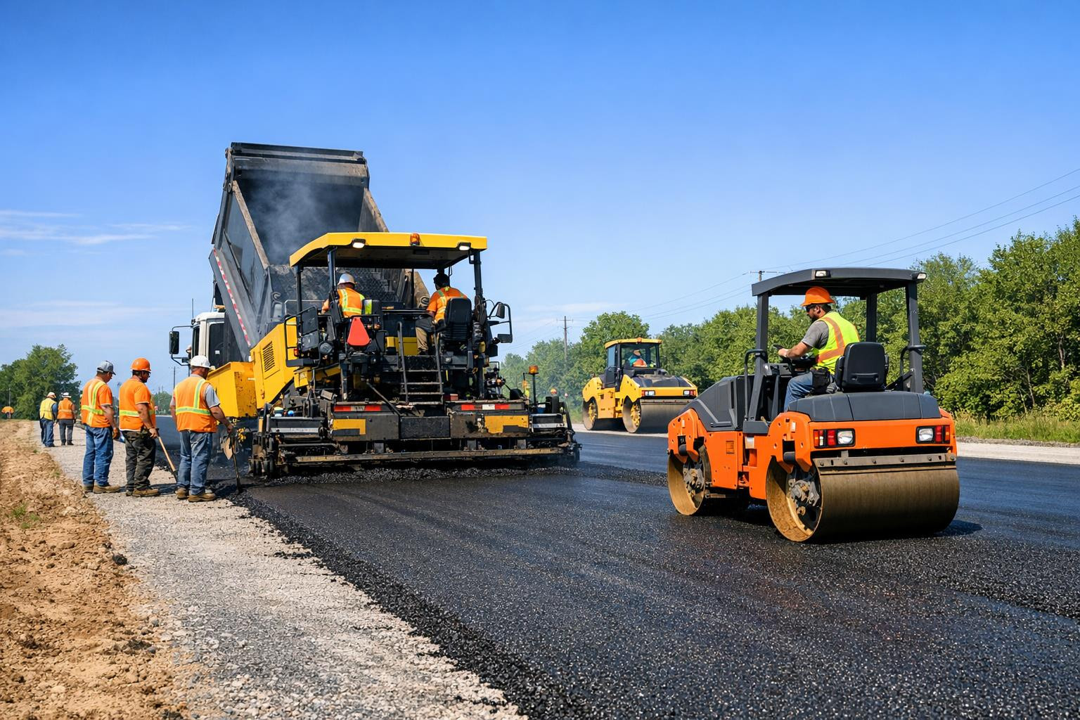 Road and asphalt, which lasts   Professional road and street construction ensures a homogeneous, safe and long-lived driving area on both city streets and roads