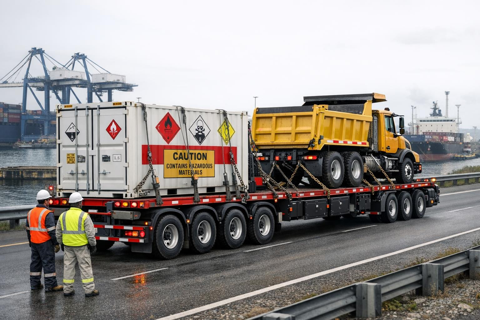 Secure transport for complex and demanding shipments   Road transport of dangerous substances (ADR)   and heavy goods transport require precision, strict compli