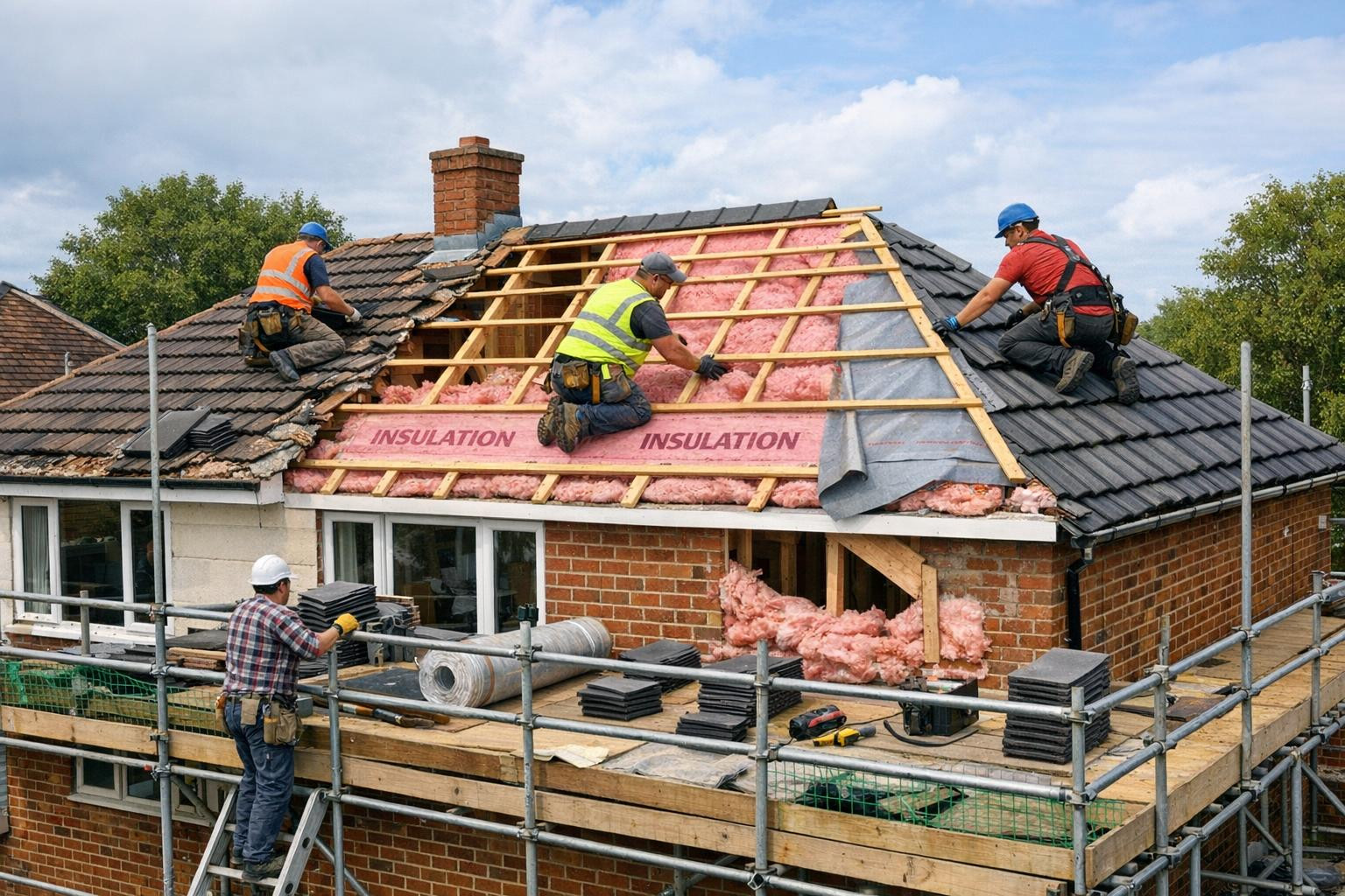 Roof change ,  Roof repair ,  Roof installation  and  Sensitisation  provide the building with long-term protection and real savings in heating costs. Full-serv