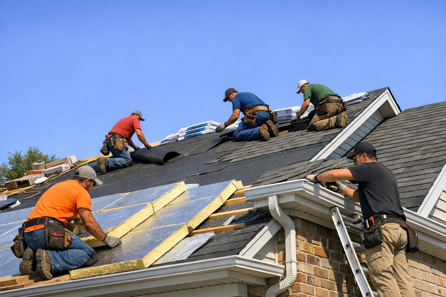 Roof installation  combines high-quality roofing materials, efficient roof insulation and professional rainwater systems installation to ensure long-term protec