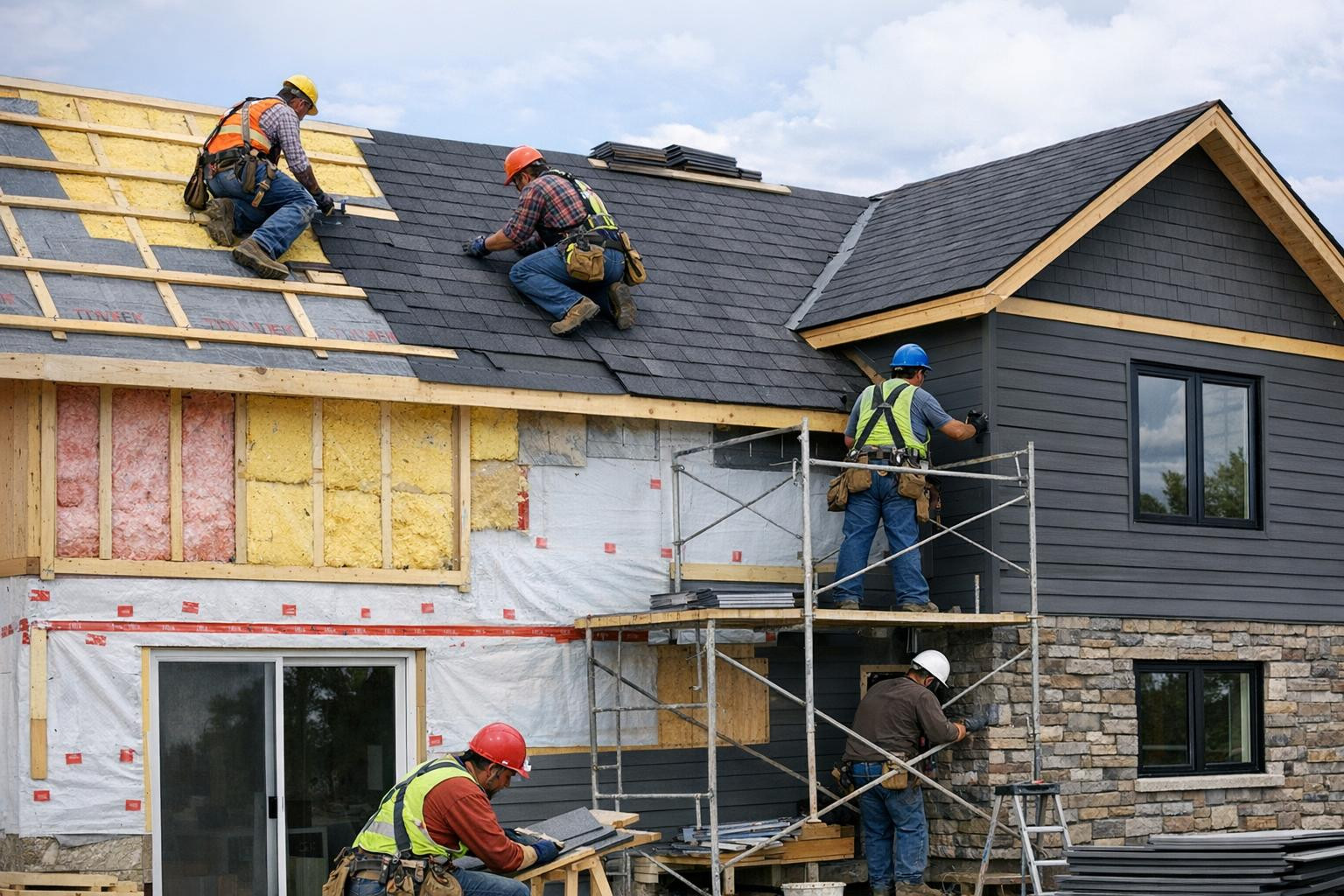 Sustainable roofing and facade works that produce a visible and measurable value     Roof works ,  fassage works ,  heat works  and   exterior finishing works  