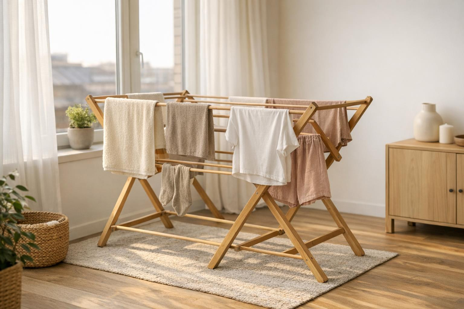 Room-efficient drying, suitable for every home P>A composite ...