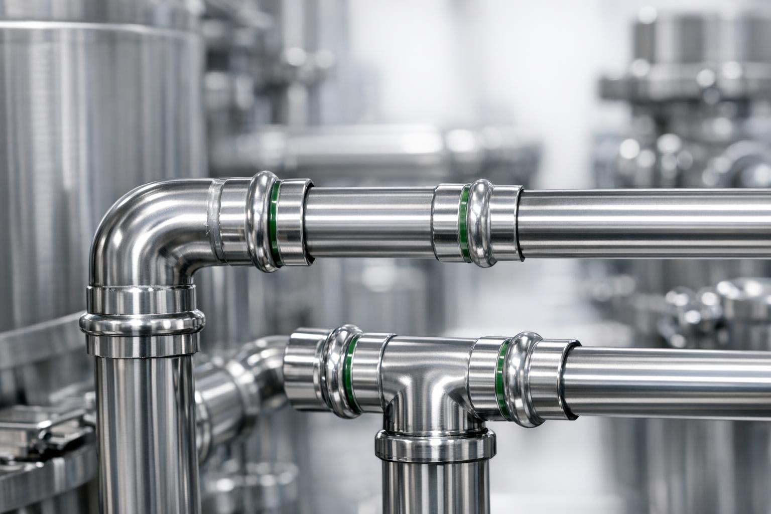 Puhtus ja vastupidavus iga ühenduse juures 
  Roostevaba press-torustik  on mõeldud nõudlikesse sanitaarkeskkondadesse, kus joogivesi, toidutööstuse protsessid 