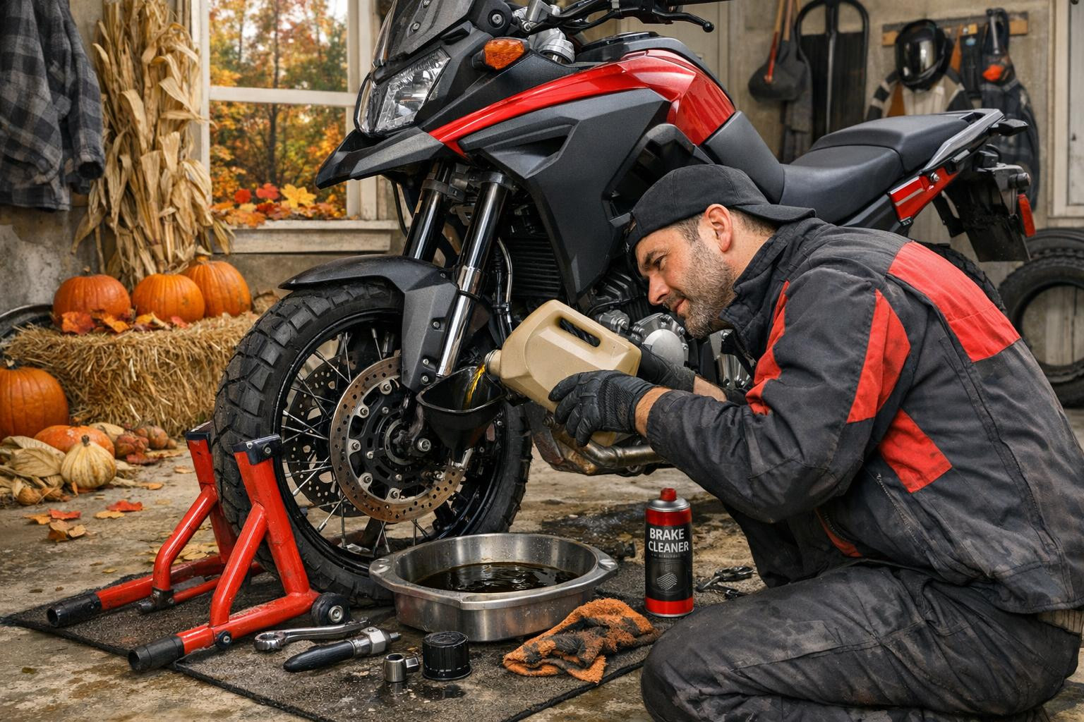 Seasonal maintenance of motorcycles    Seasonal maintenance prepares a motorcycle for changing weather conditions and driving style requirements, reducing the r