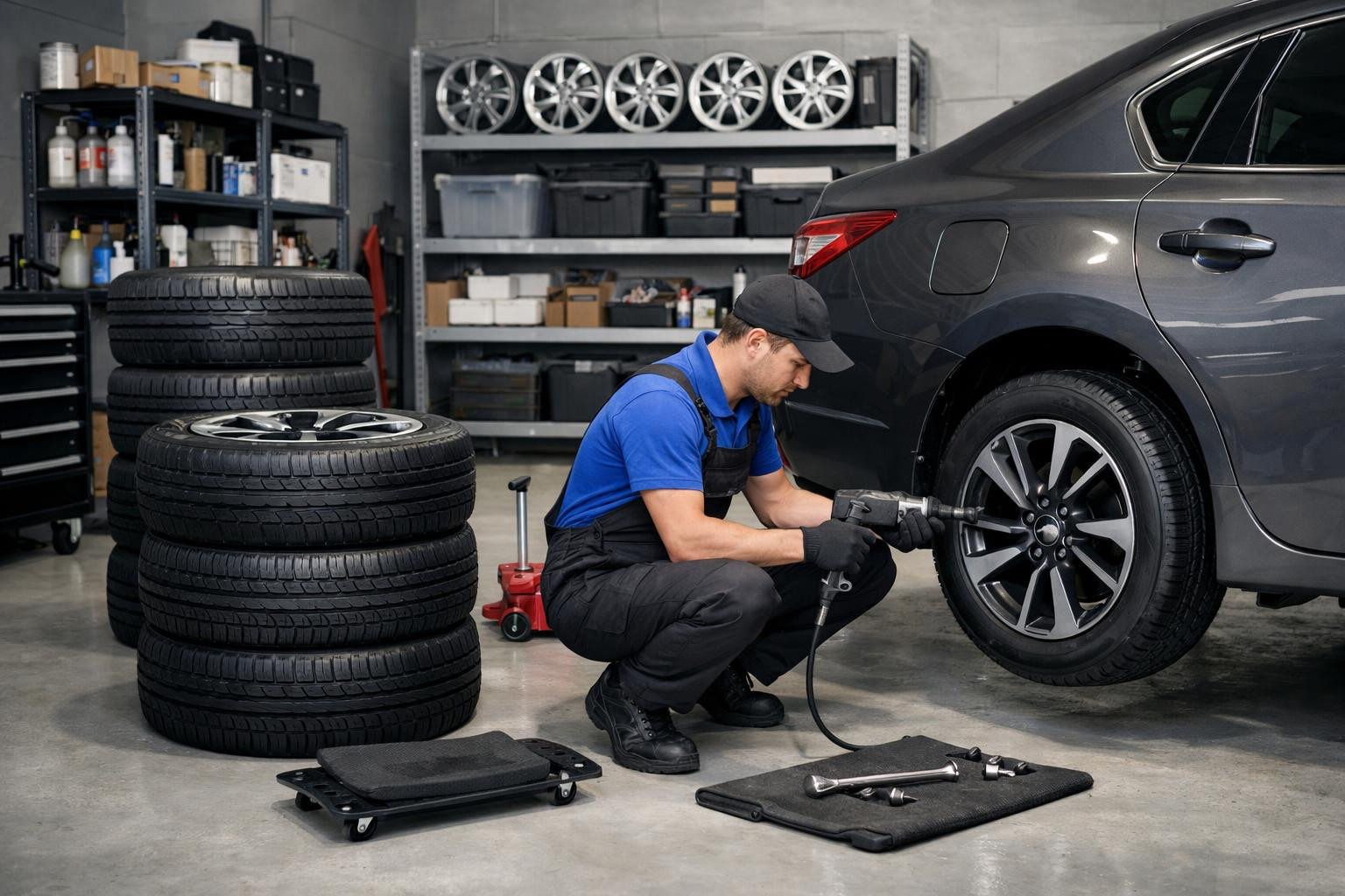 Seasonal tyre replacement   ensures safe driving experience and better adhesion on each road surface. Fast and professional   tyre assembly and dismantling   wi